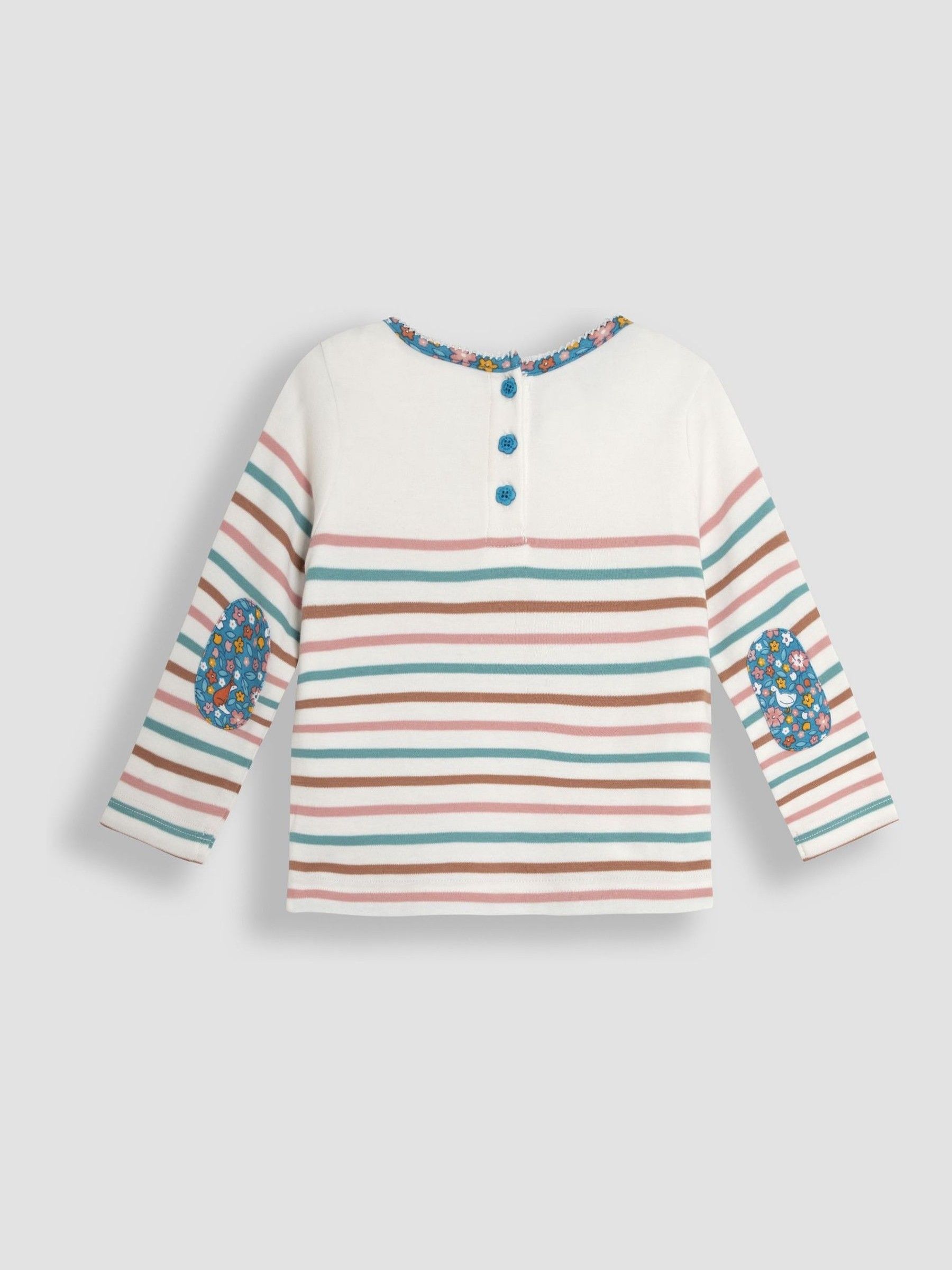 Pink Fox Cotton Long Sleeve Pocket Breton Top - Image 2 of 3