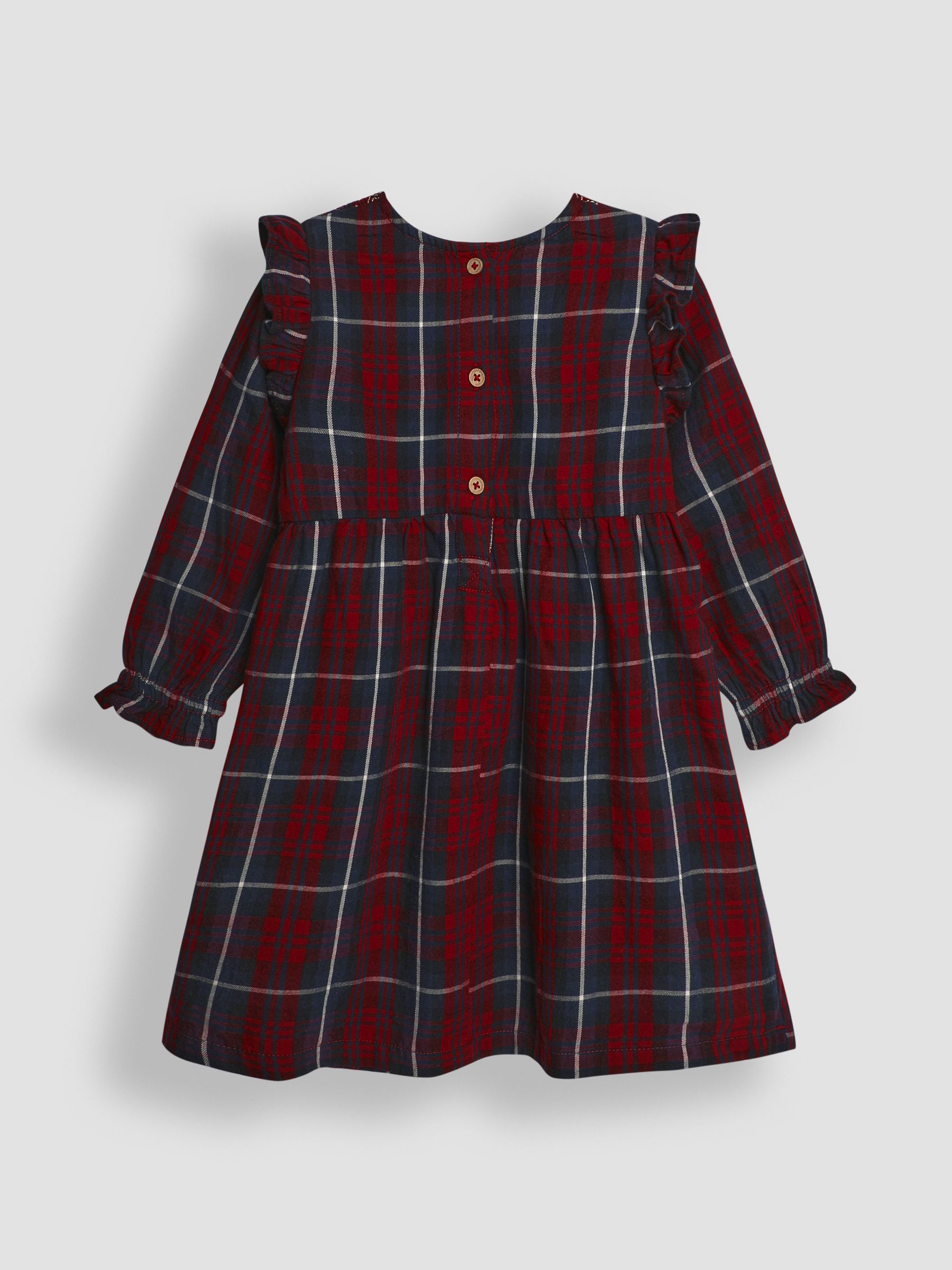 Red Tartan Smocked Dress - Image 2 of 3