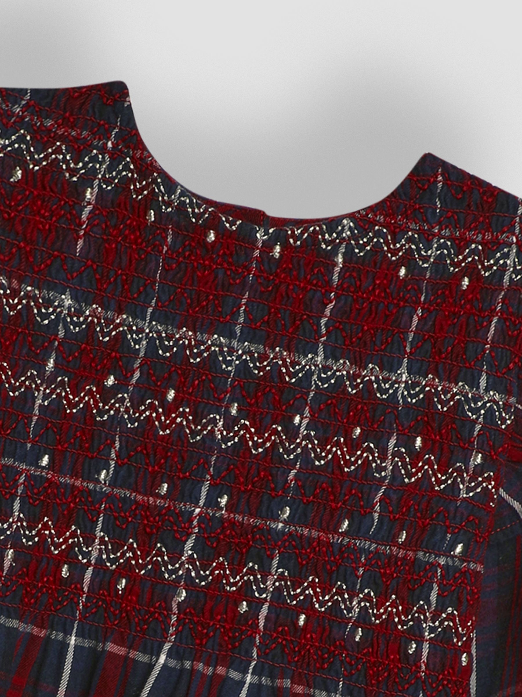 Red Tartan Smocked Dress - Image 3 of 3
