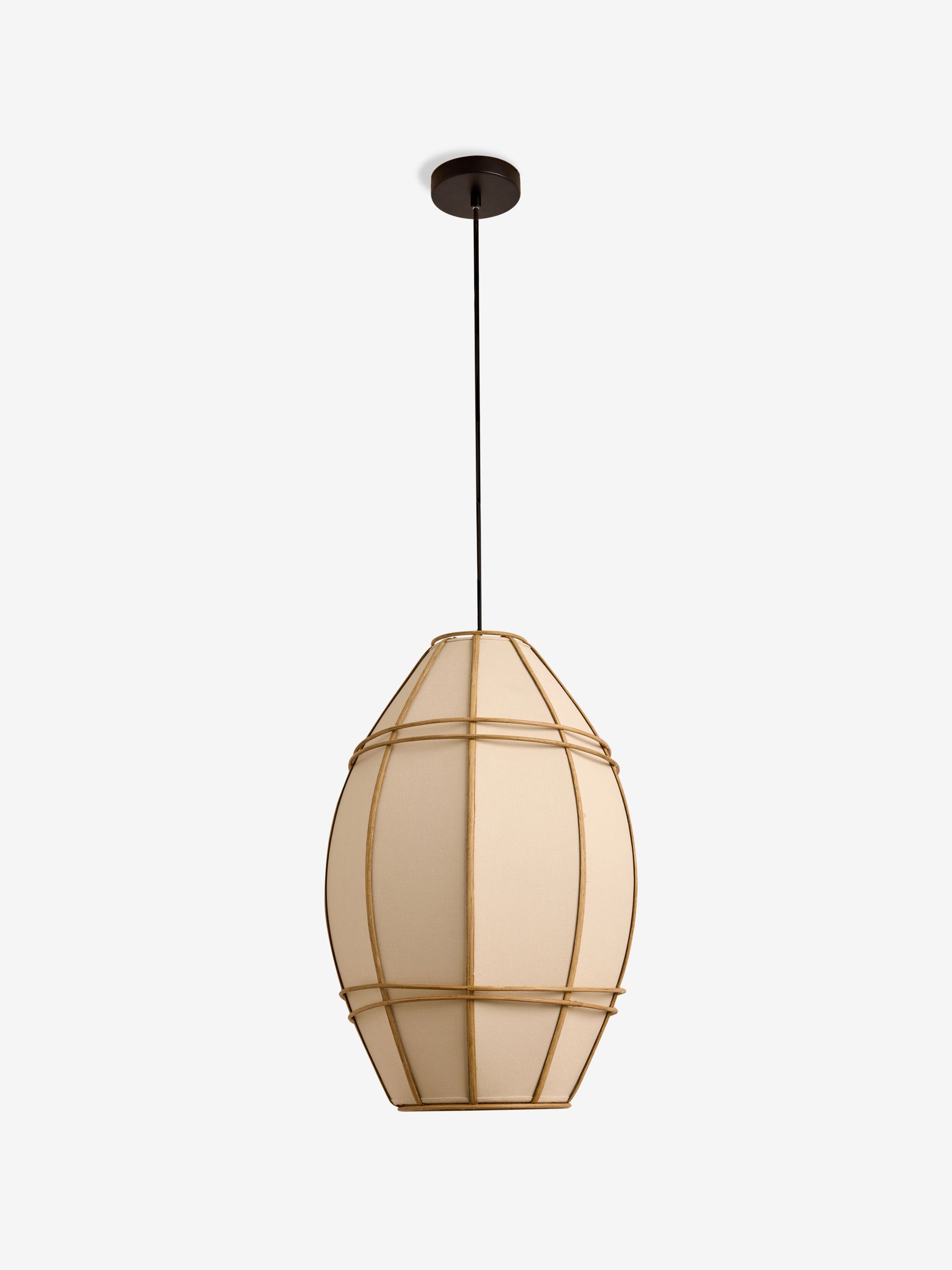 Oval Judah Pendant Light in Cream - Image 4 of 5