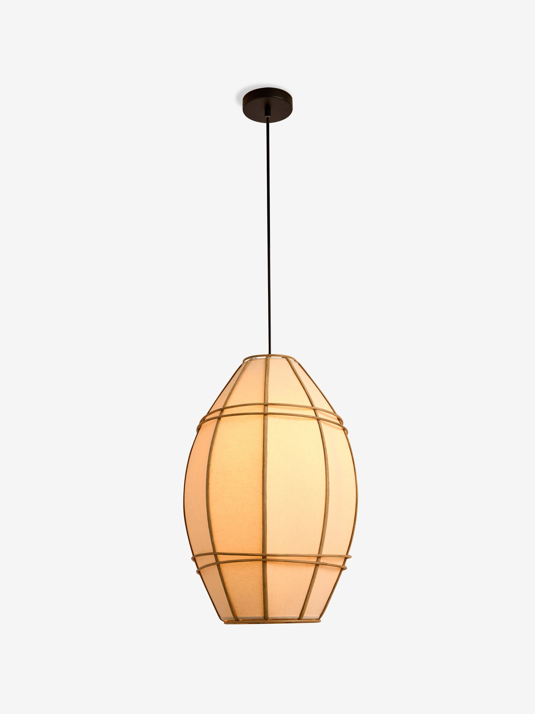 Oval Judah Pendant Light in Cream - Image 5 of 5