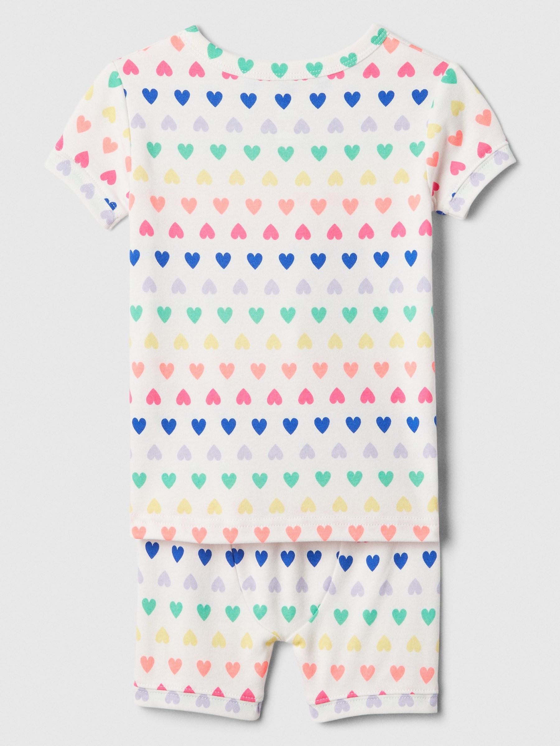 White Heart Cotton Short Pyjama Set (6mths-5yrs) - Image 2 of 3