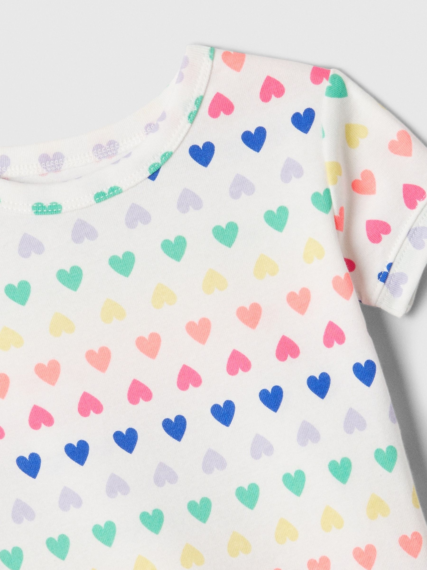 White Heart Cotton Short Pyjama Set (6mths-5yrs) - Image 3 of 3