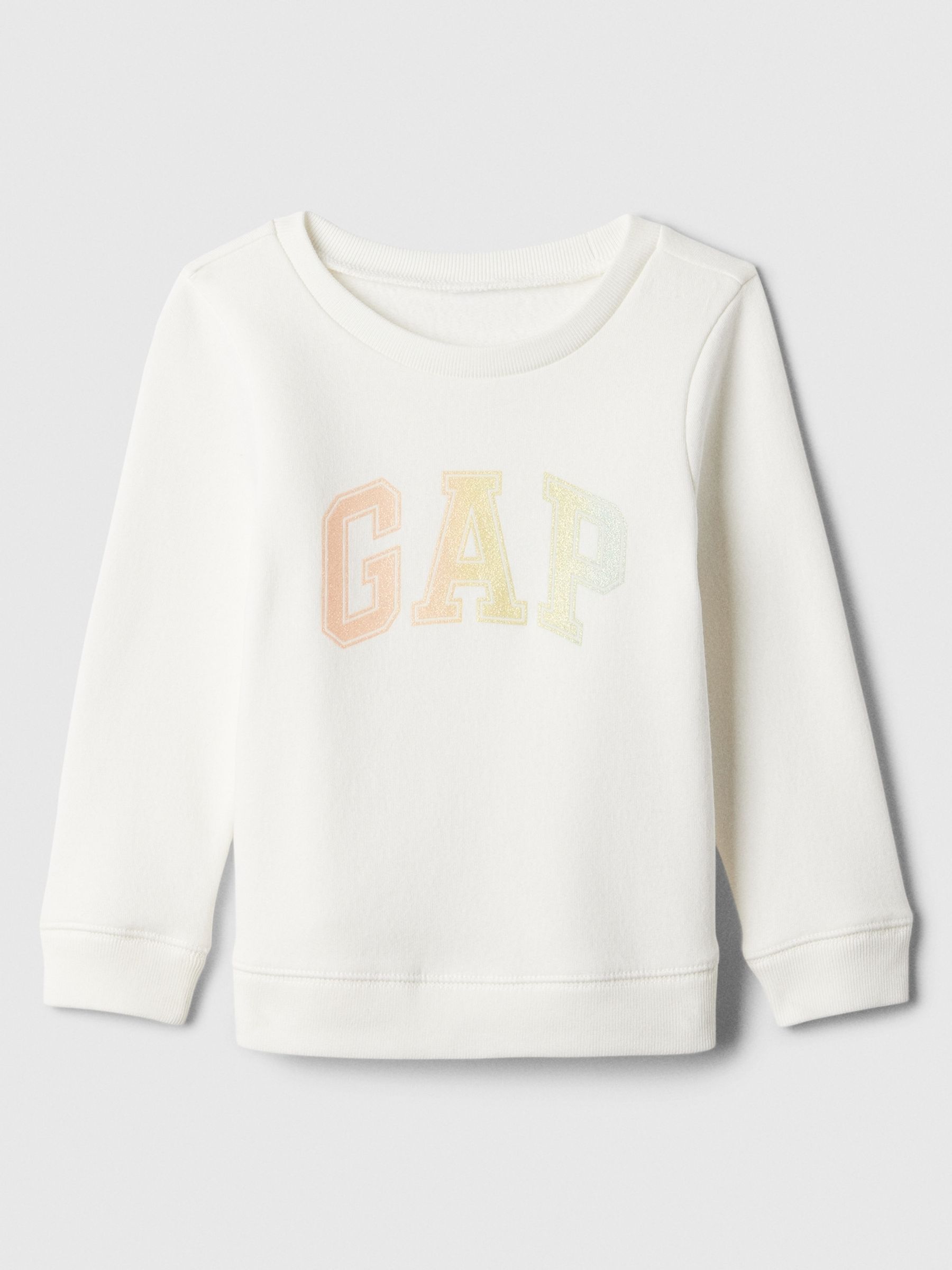 White Glitter Logo Baby Sweatshirt (Newborn-5yrs) - Image 1 of 2