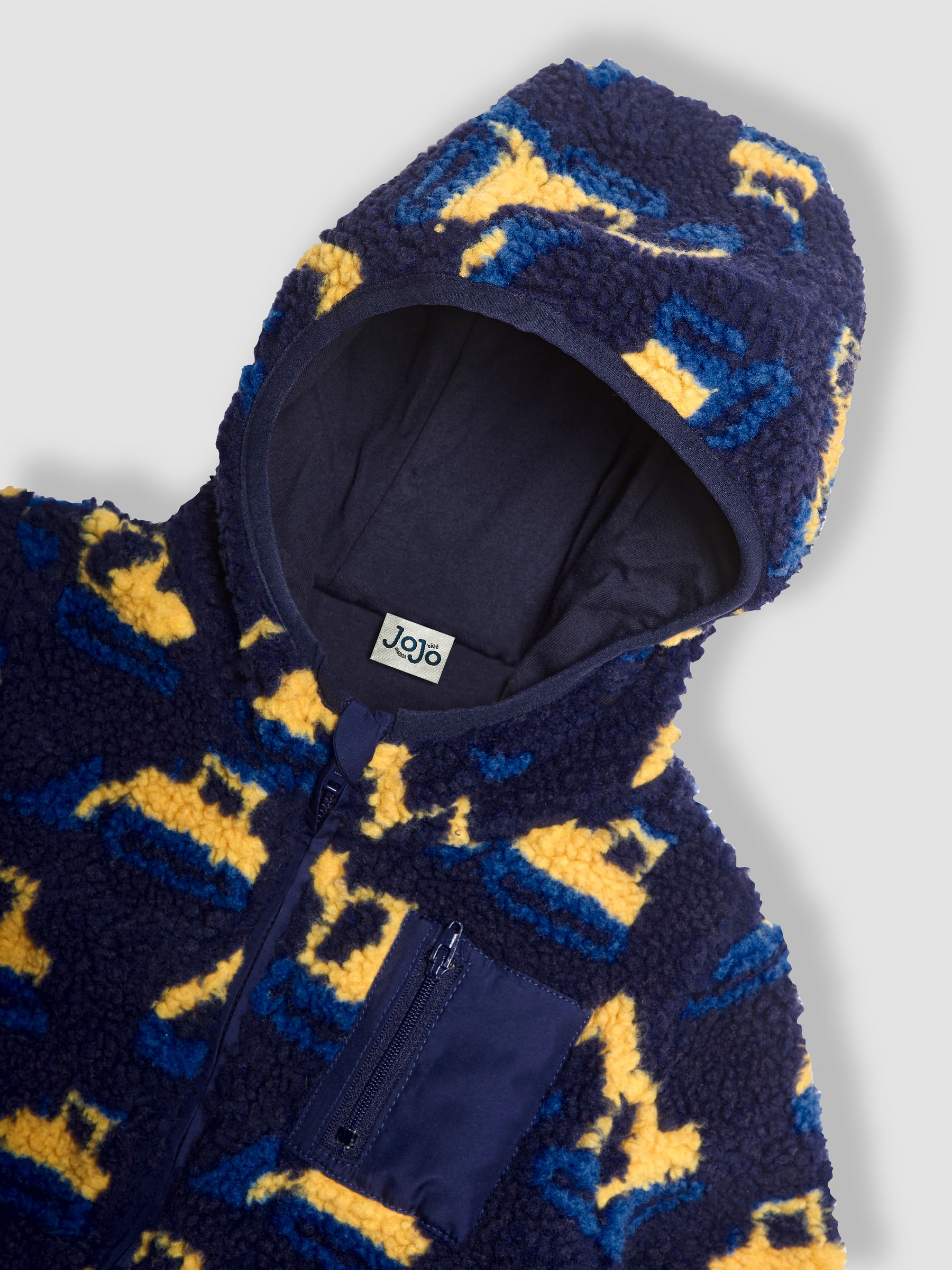 Navy Blue Digger Lined Teddy Fleece - Image 3 of 3