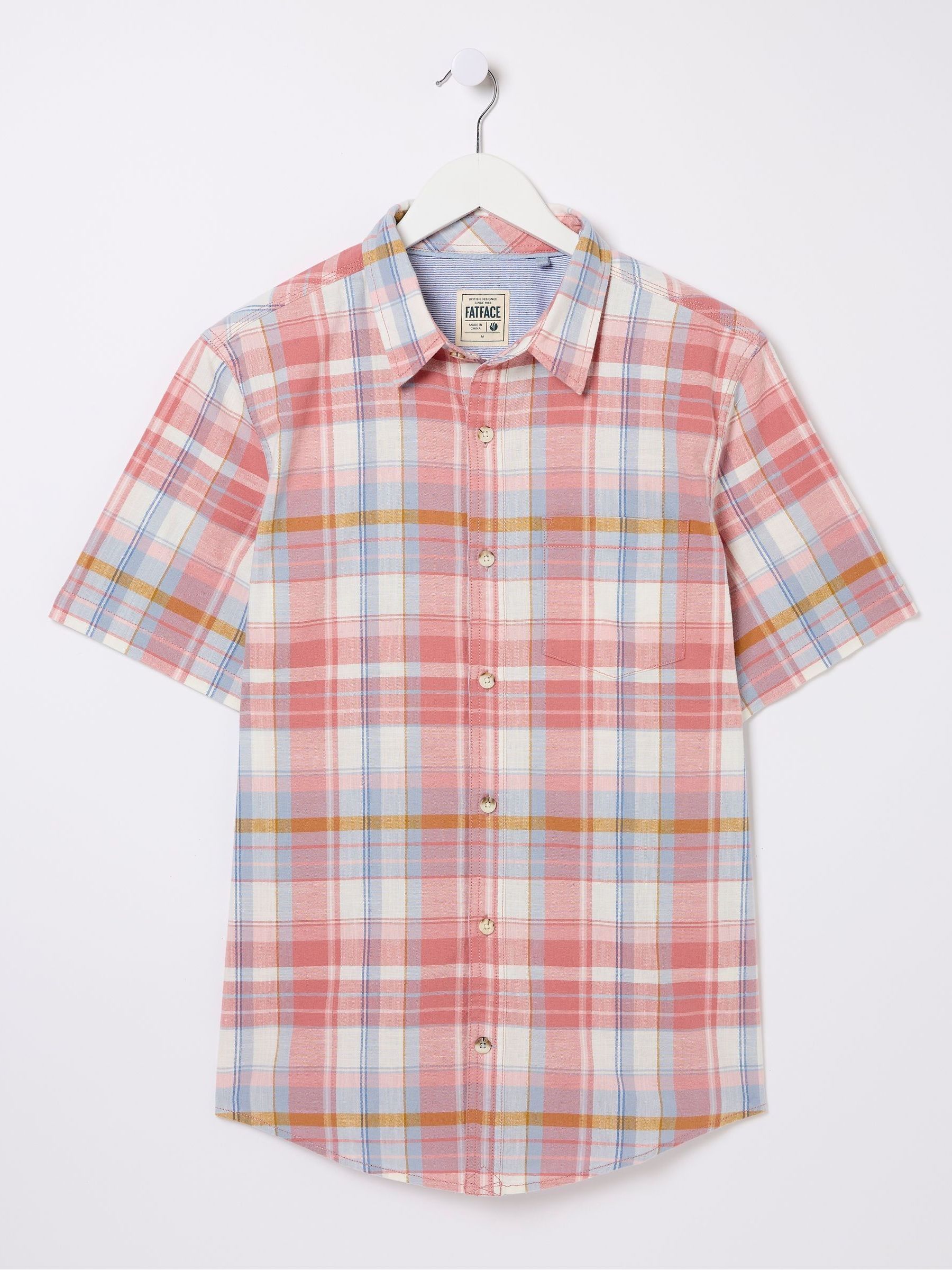 Pink Short Sleeve Baston Check Shirt - Image 5 of 5