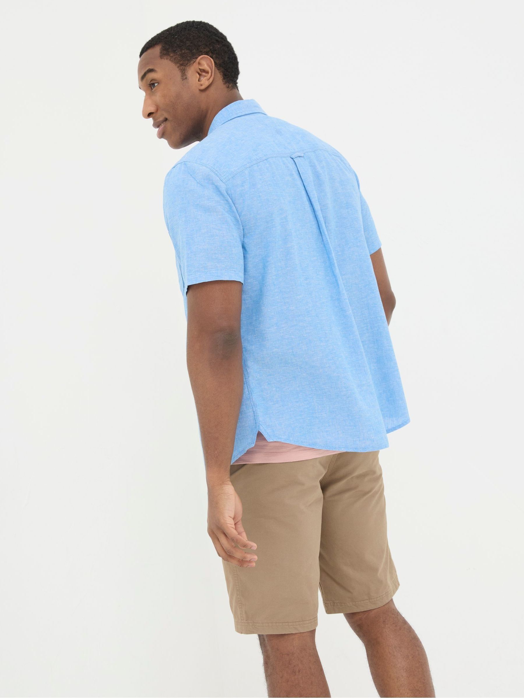 Bugle Blue Linen Cotton Shirt - Image 2 of 4