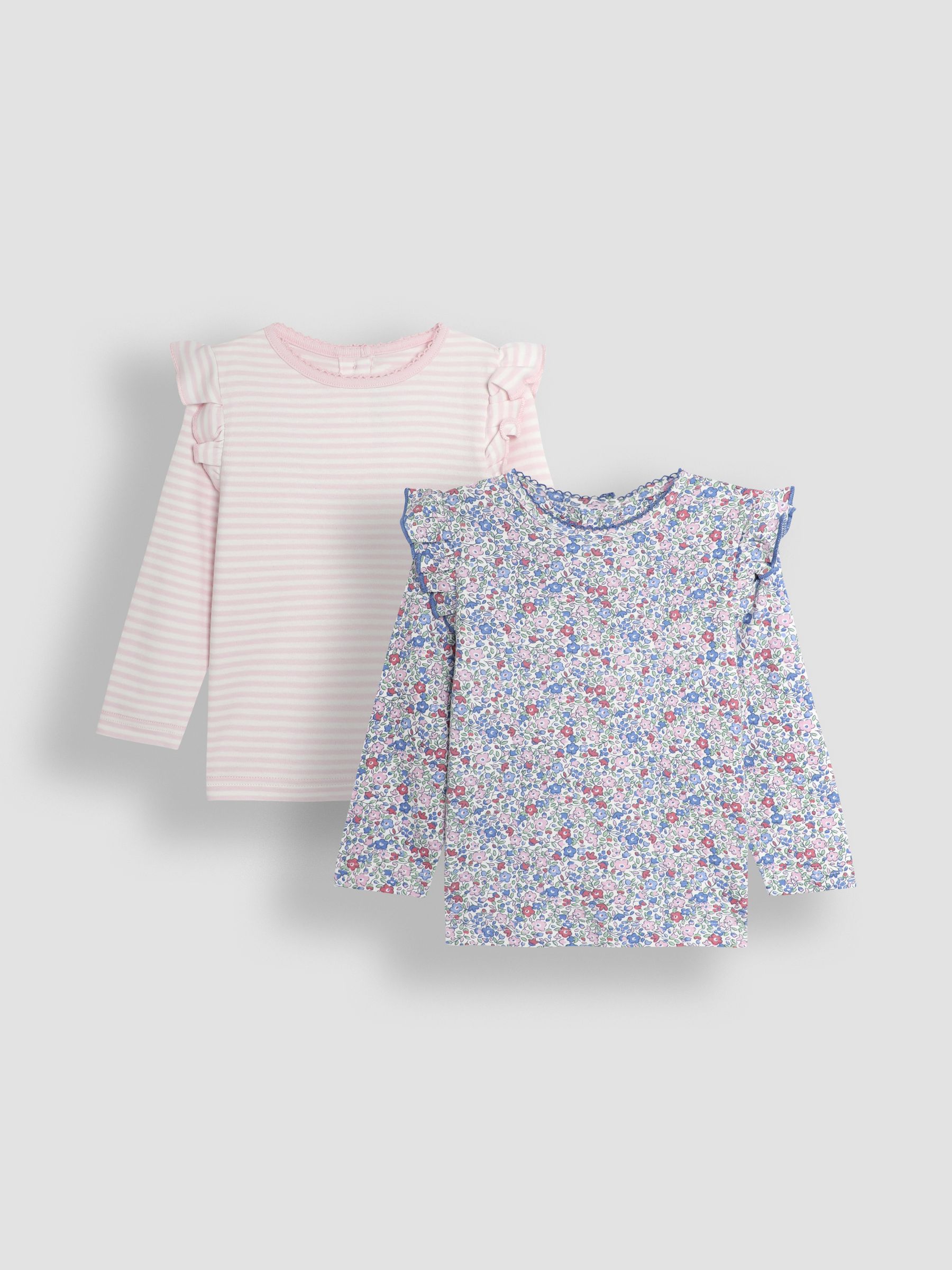 Pink 2-Pack Frill Tops - Image 1 of 5