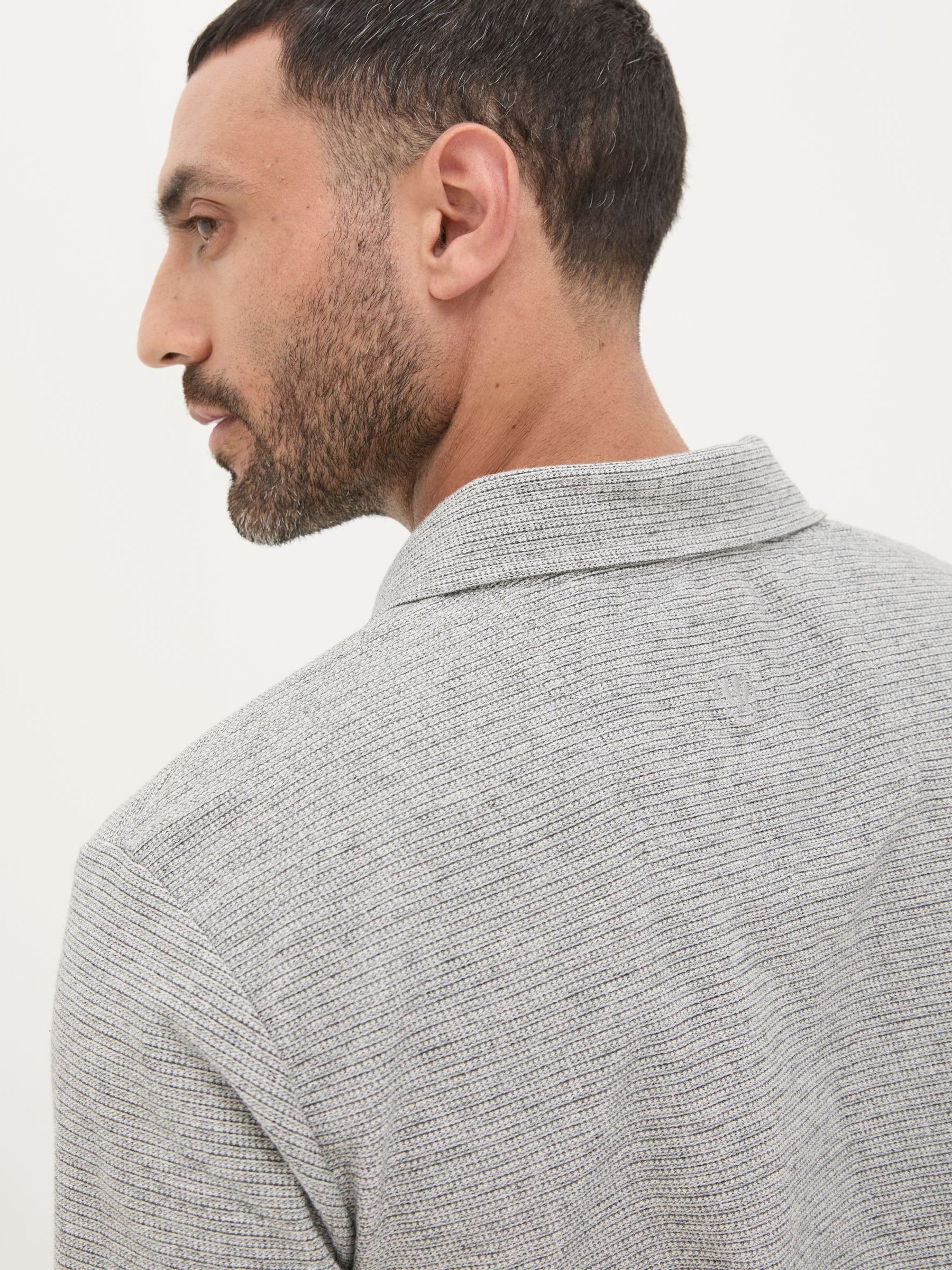 Grey Southwick Textured Polo Shirt - Image 4 of 5