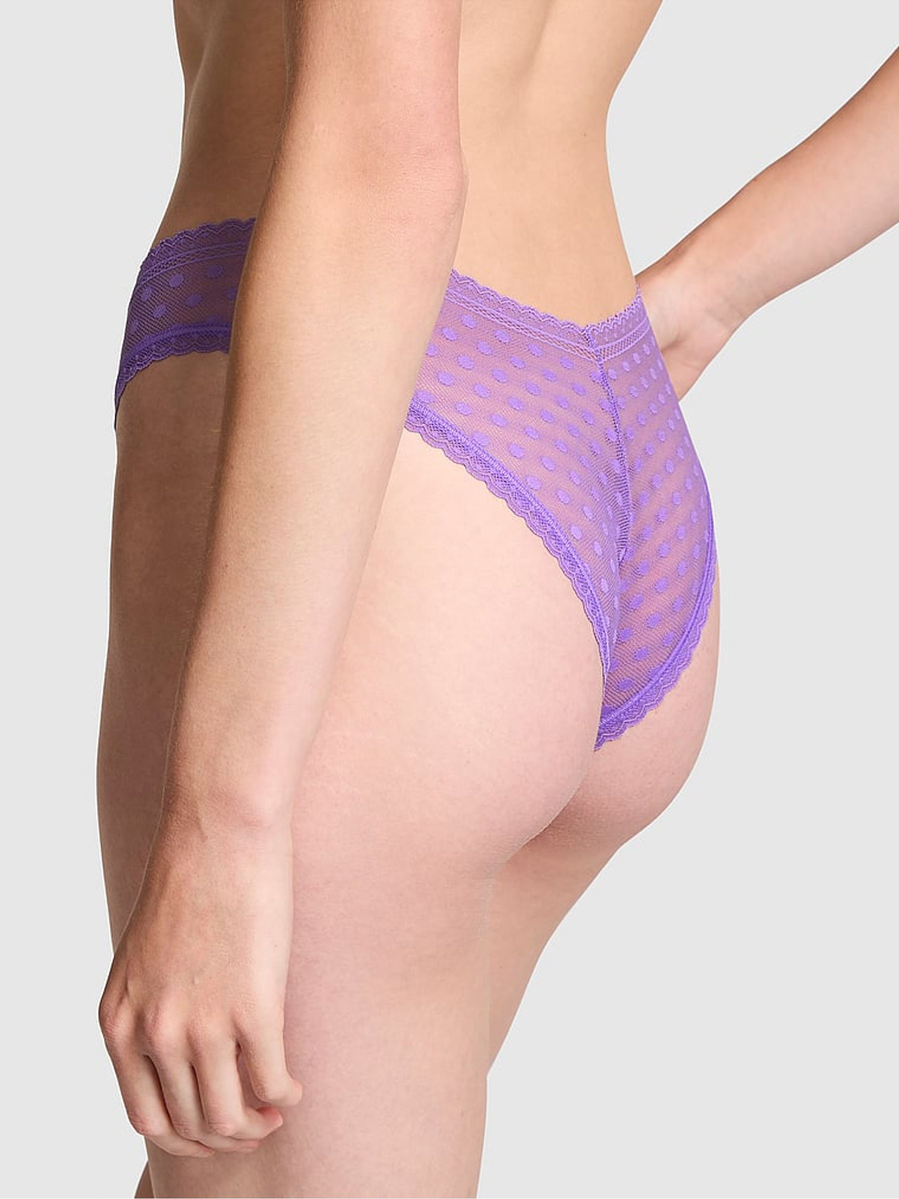 Wysteria Purple Dainty Dot Brazilian Knickers - Image 2 of 3