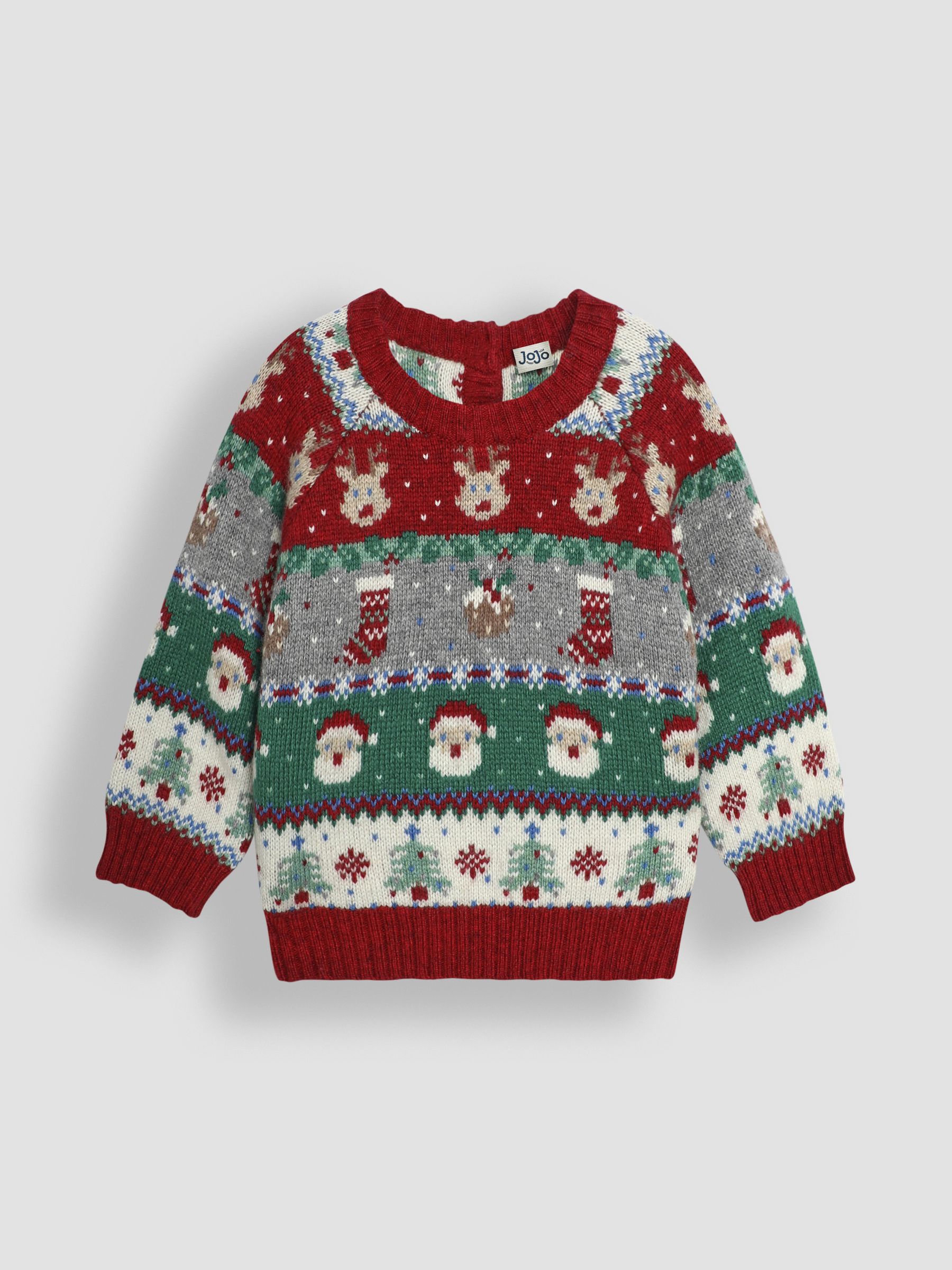 Red Knitted Christmas Festive Friends Fair Isle Jumper - Image 1 of 8