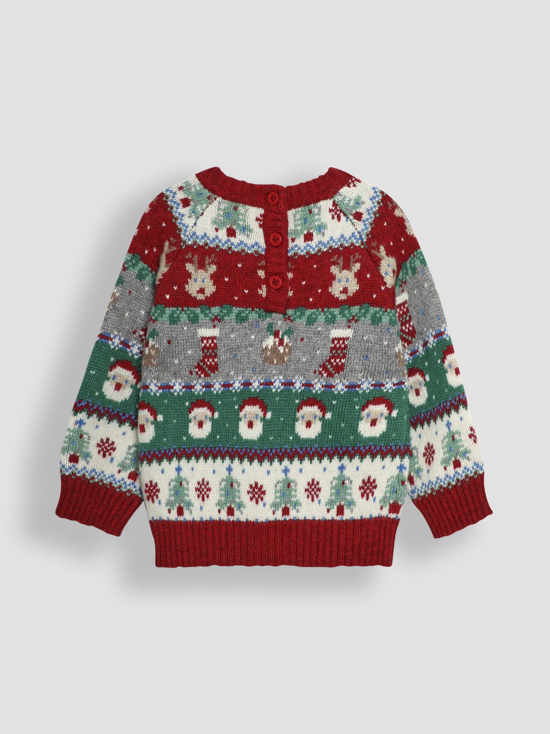 Red Knitted Christmas Festive Friends Fair Isle Jumper - Image 2 of 8