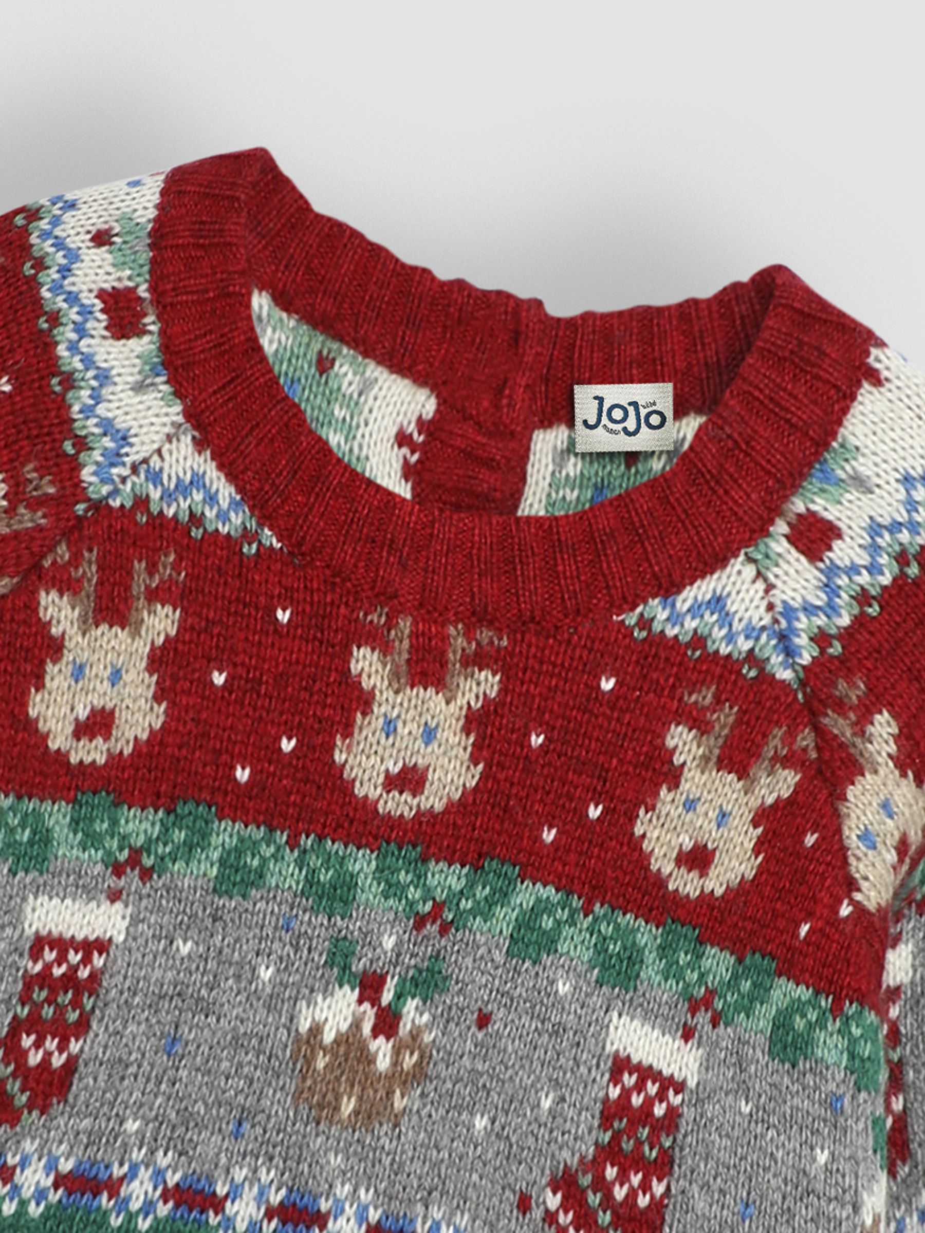 Red Knitted Christmas Festive Friends Fair Isle Jumper - Image 3 of 8