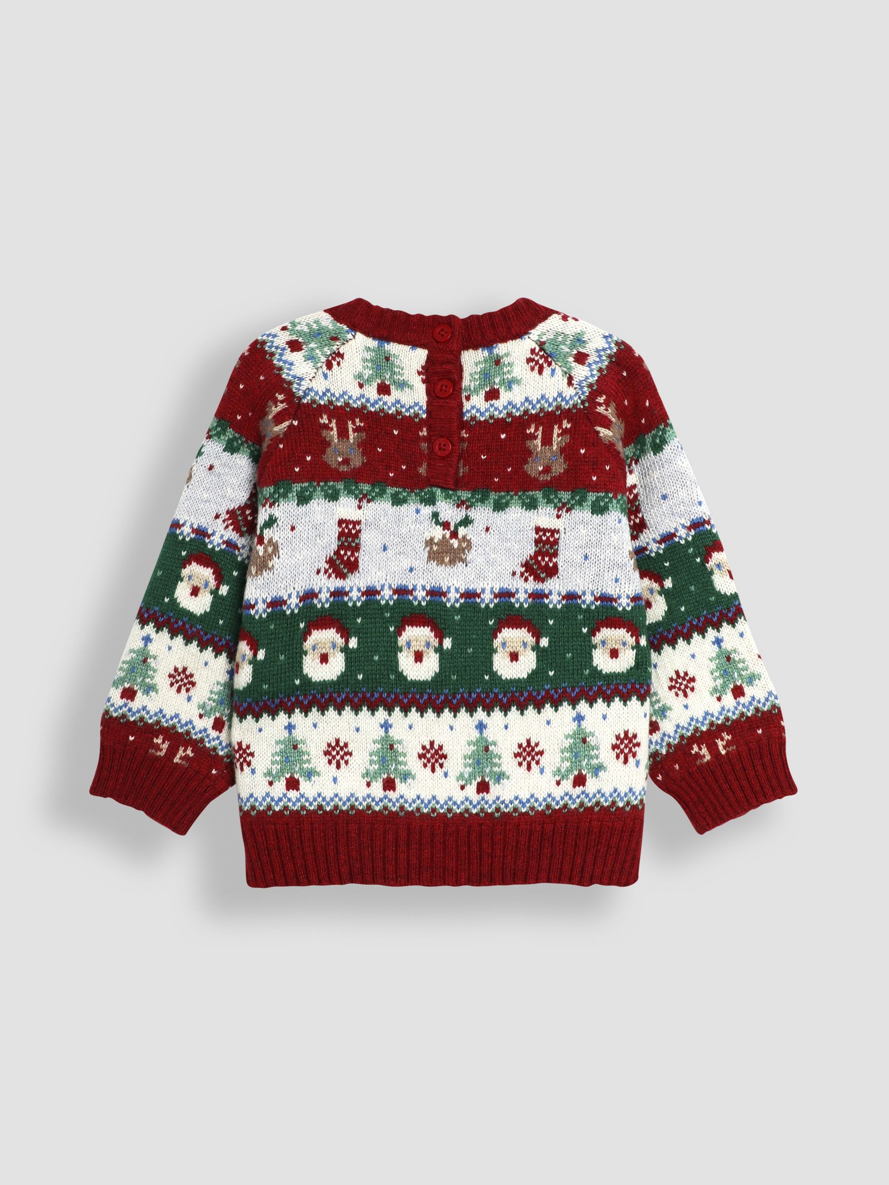 Red Knitted Christmas Festive Friends Fair Isle Jumper - Image 5 of 8
