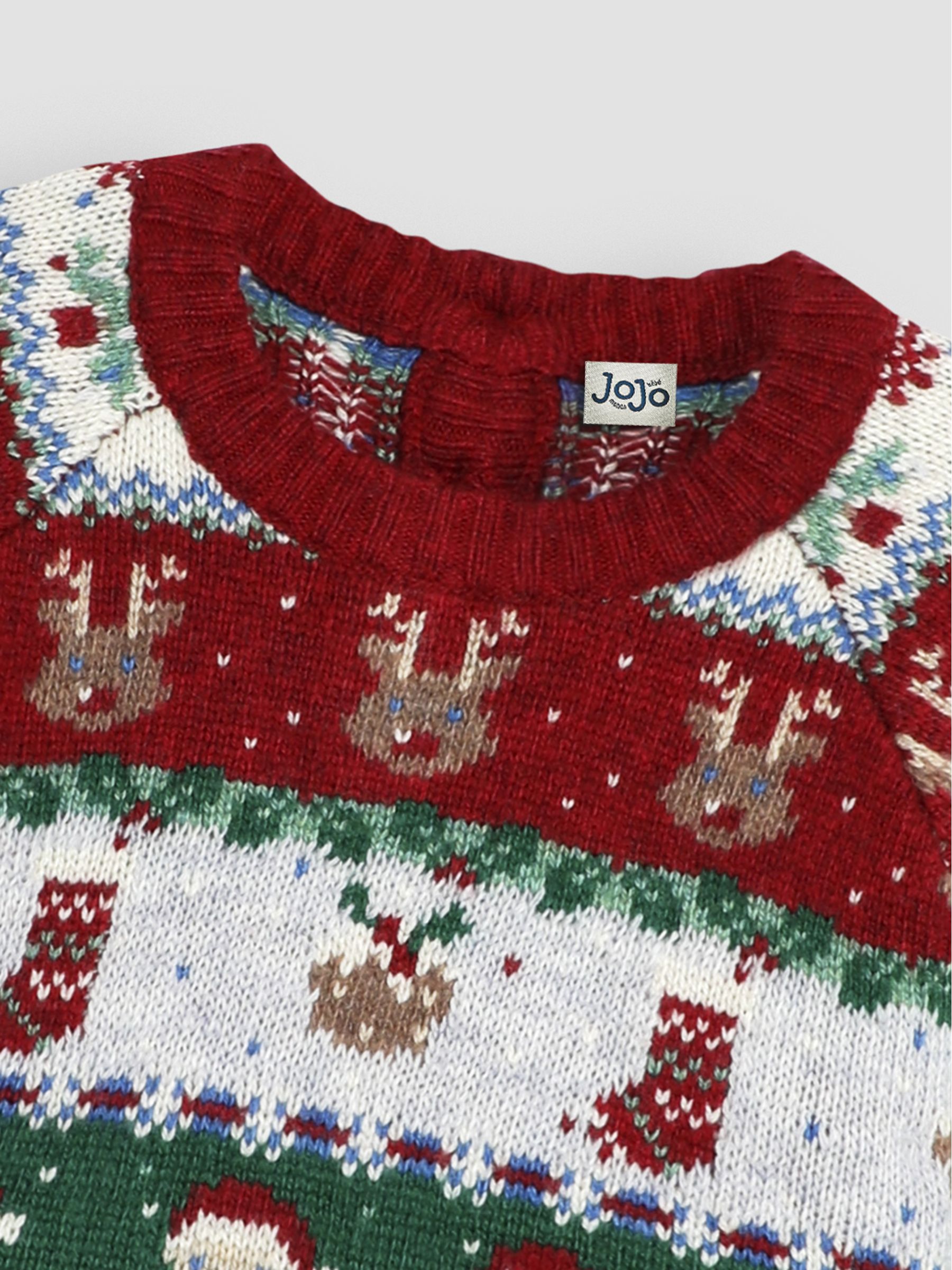 Red Knitted Christmas Festive Friends Fair Isle Jumper - Image 6 of 8