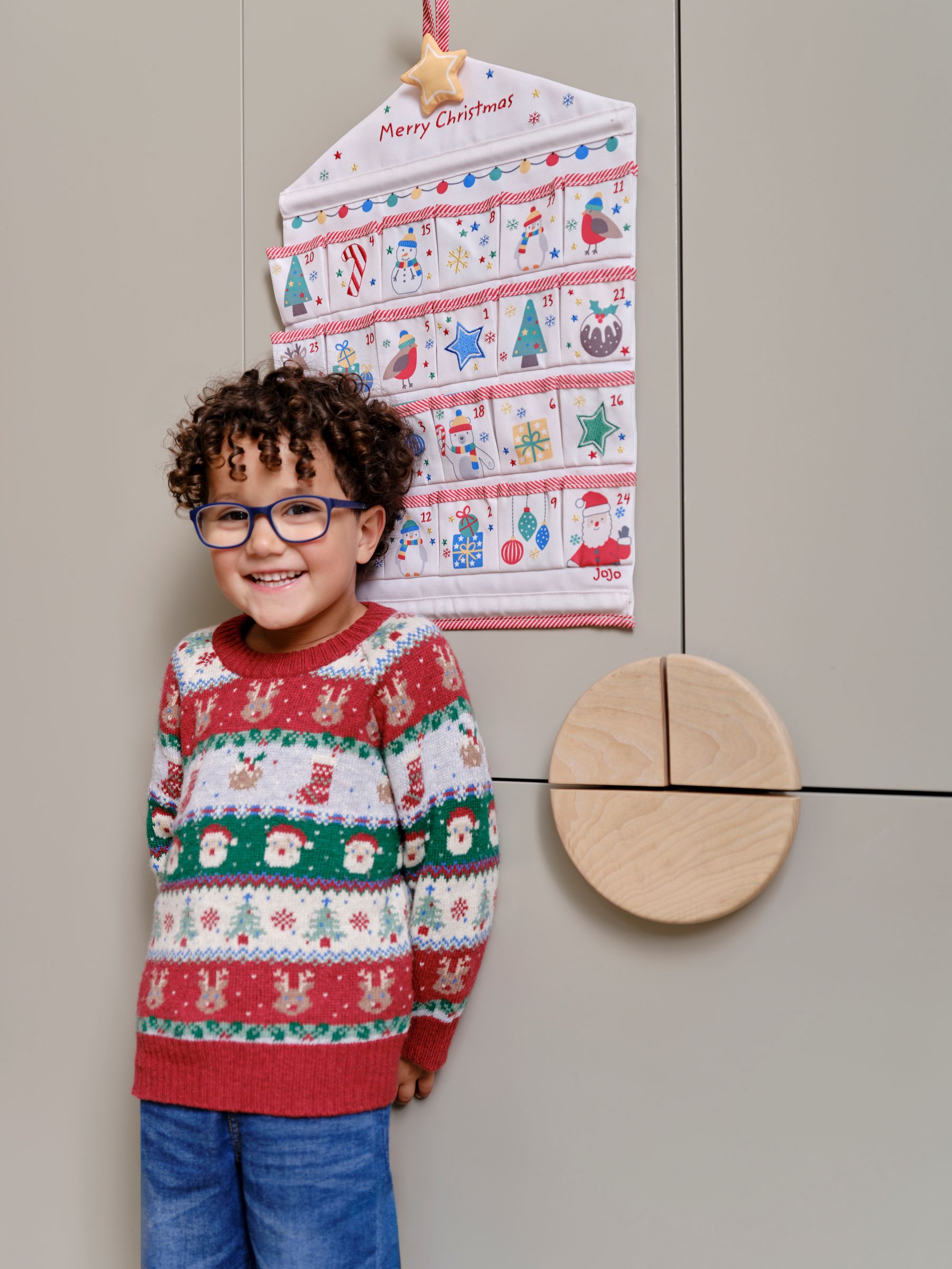 Red Knitted Christmas Festive Friends Fair Isle Jumper - Image 7 of 8
