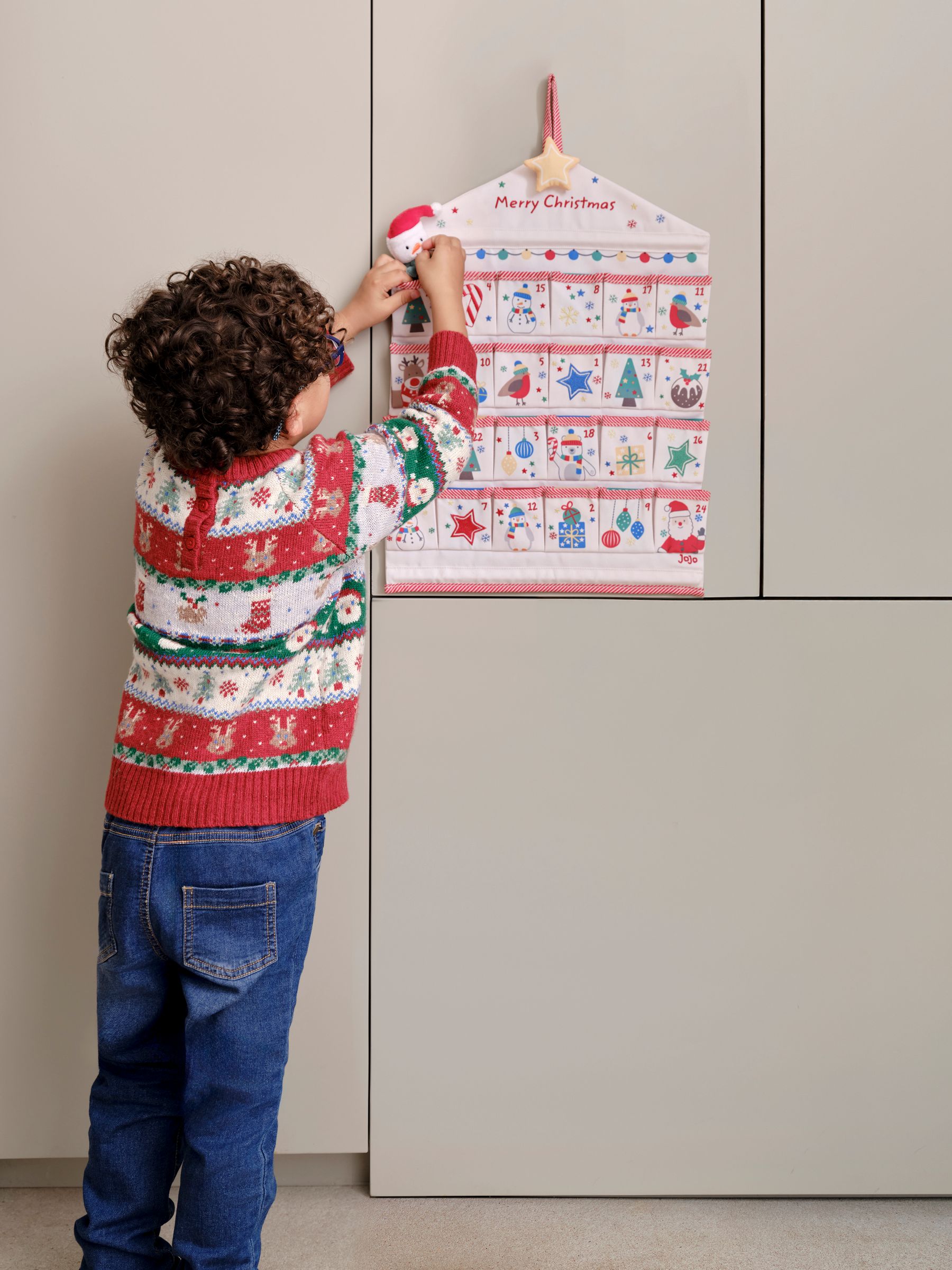 Red Knitted Christmas Festive Friends Fair Isle Jumper - Image 8 of 8