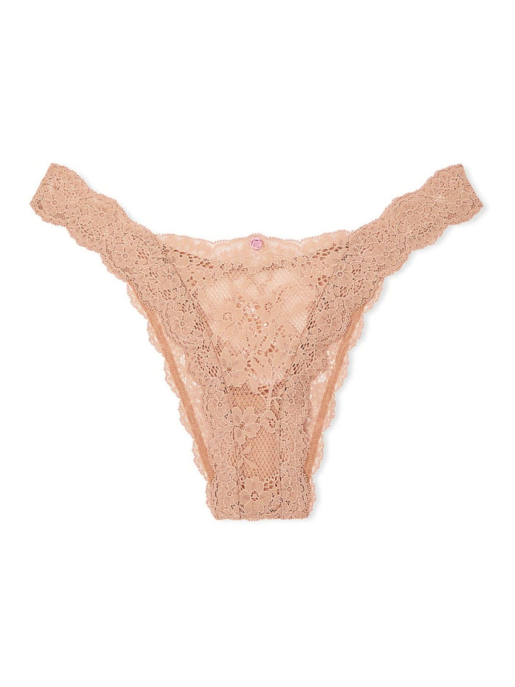 Praline Nude Brazilian Lace Knickers - Image 3 of 3