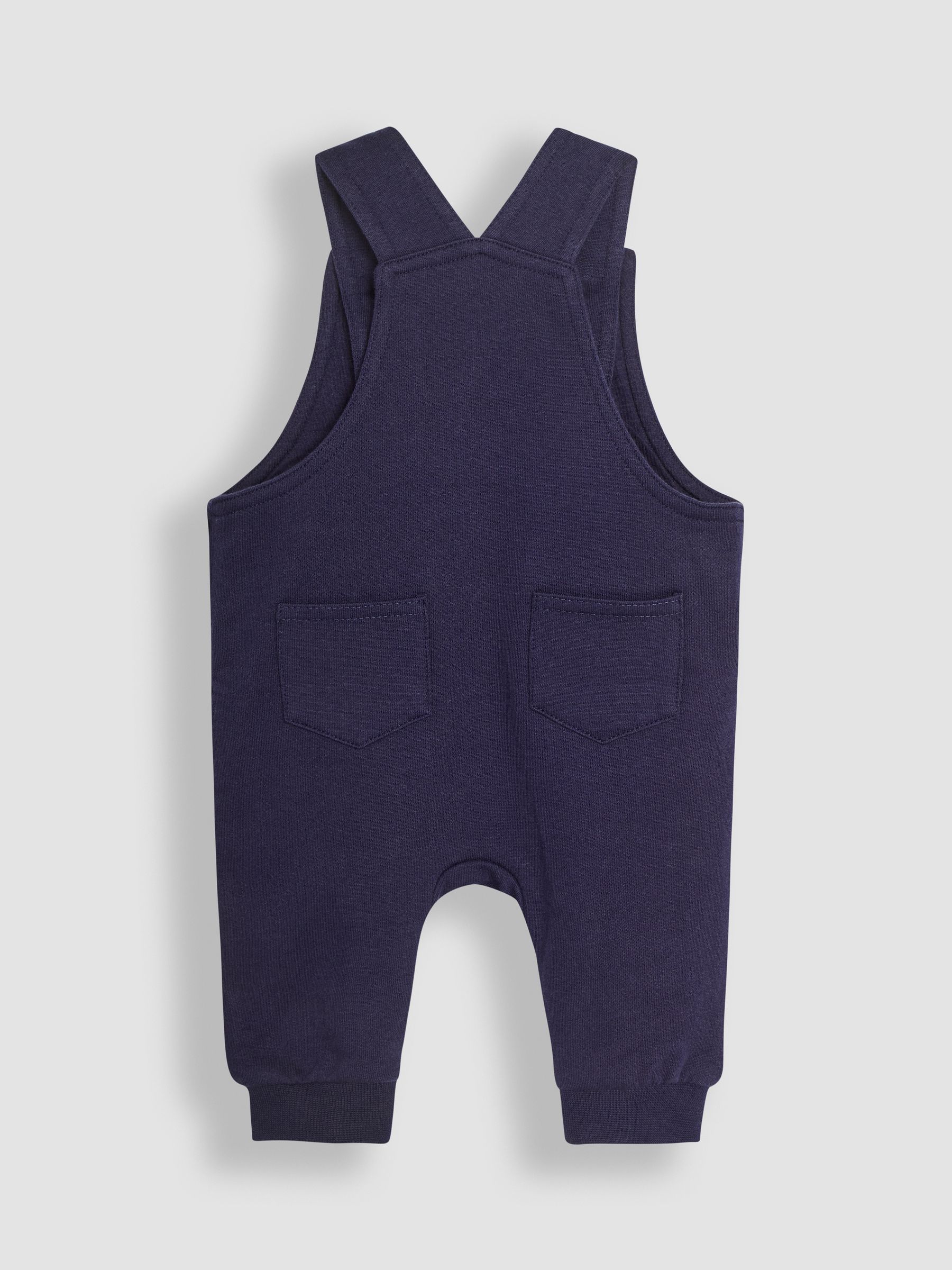 Navy Blue Digger Appliqué Dungarees & Top Set - Image 2 of 4