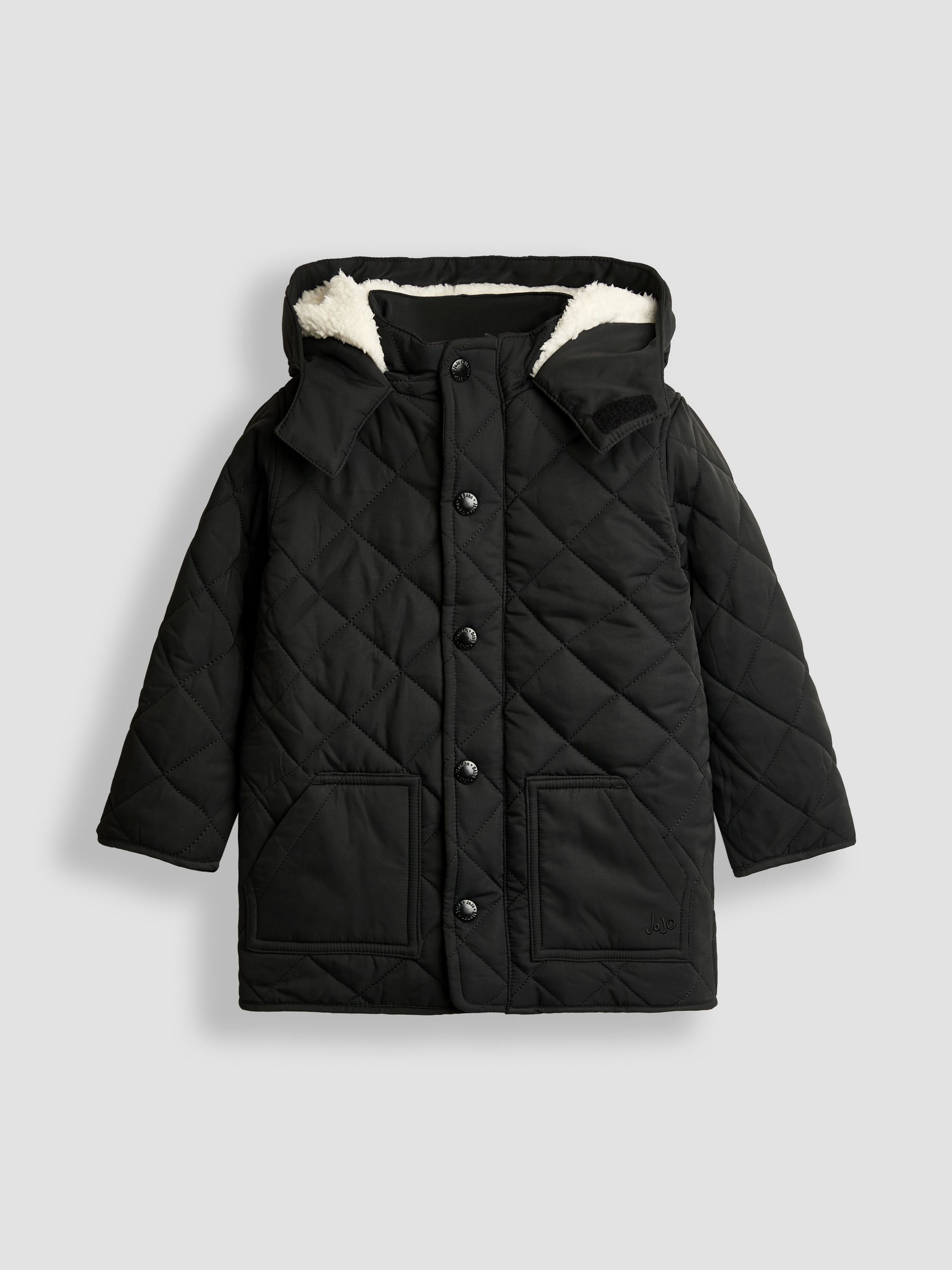 Black Quilted Coat - Image 1 of 3