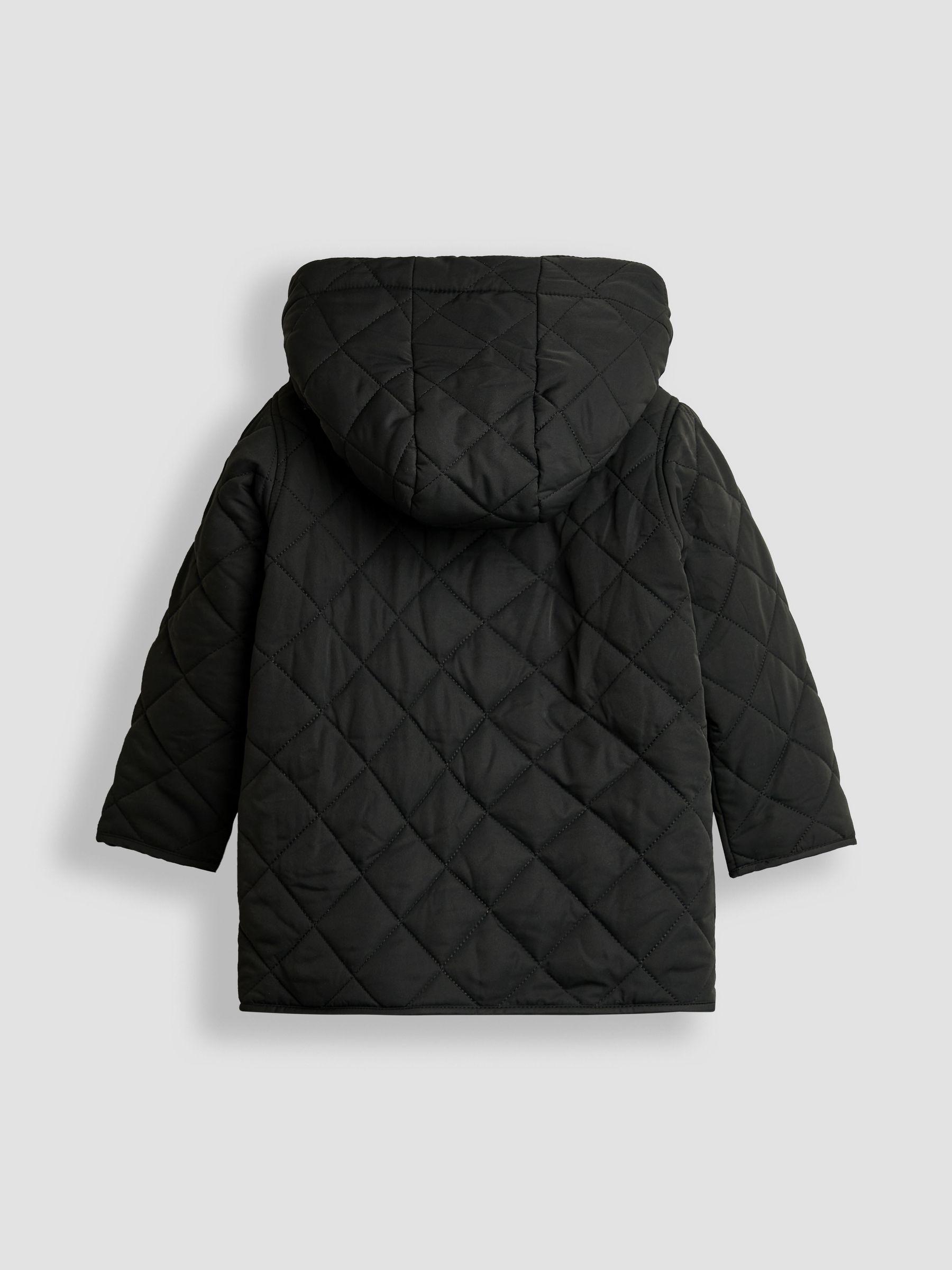 Black Quilted Coat - Image 2 of 3