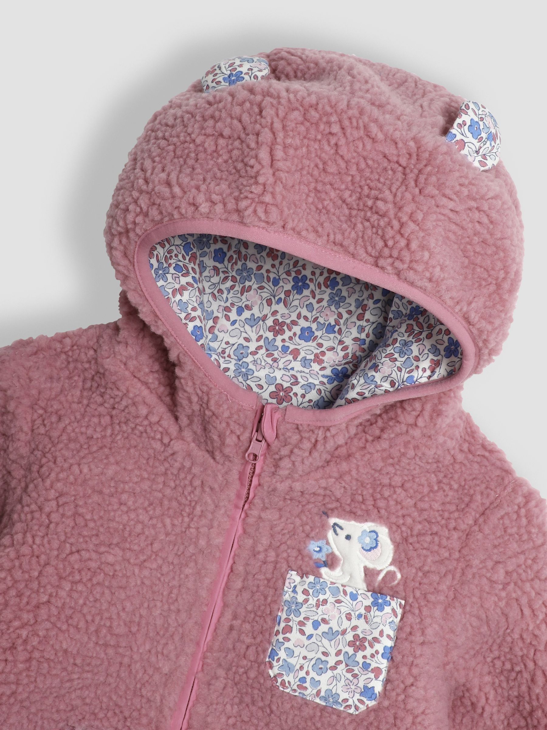 Pink Mouse Reversible Hooded Teddy Fleece - Image 7 of 7