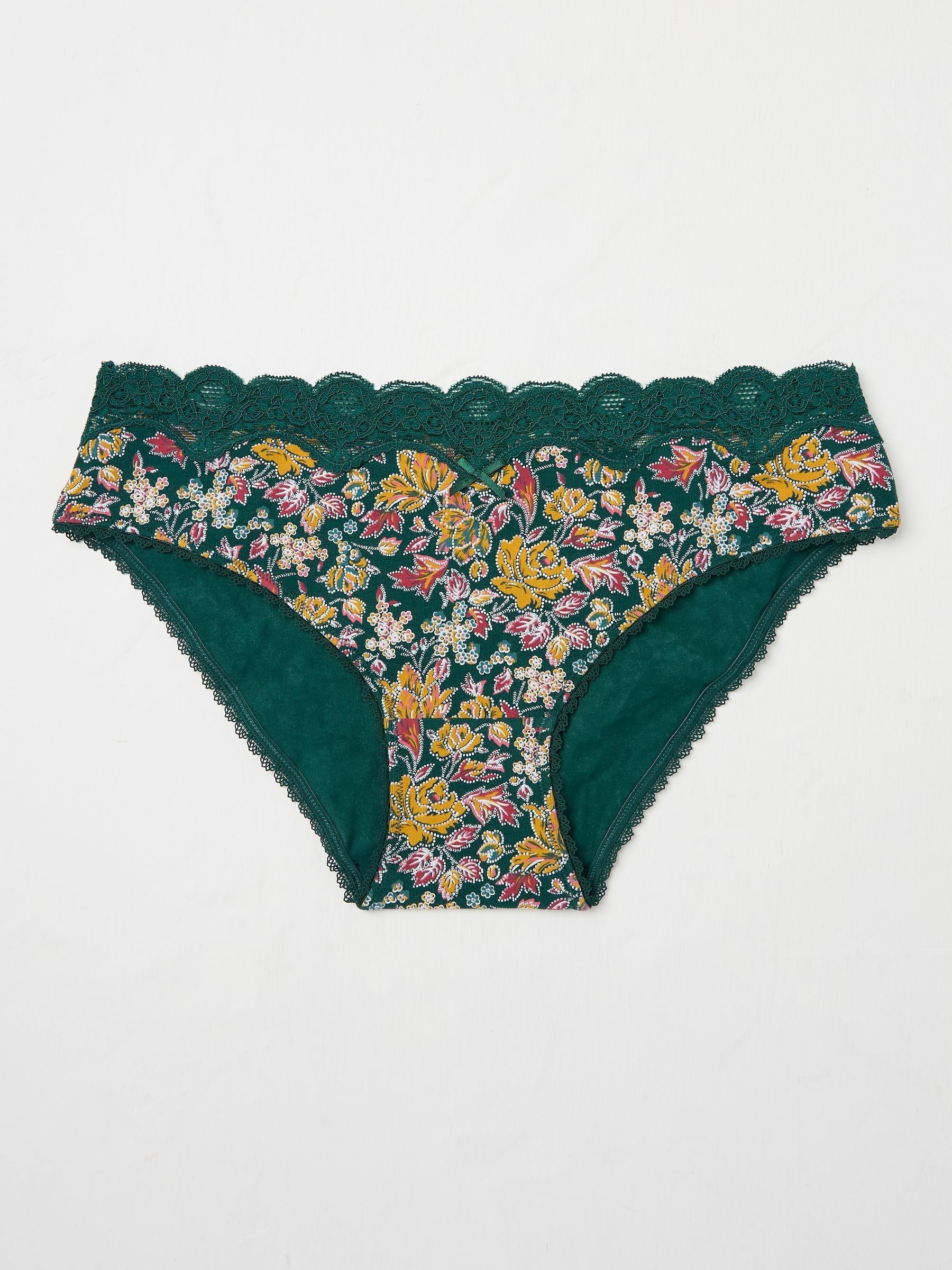 Teal Blue Folk Mini Knickers - Image 1 of 2