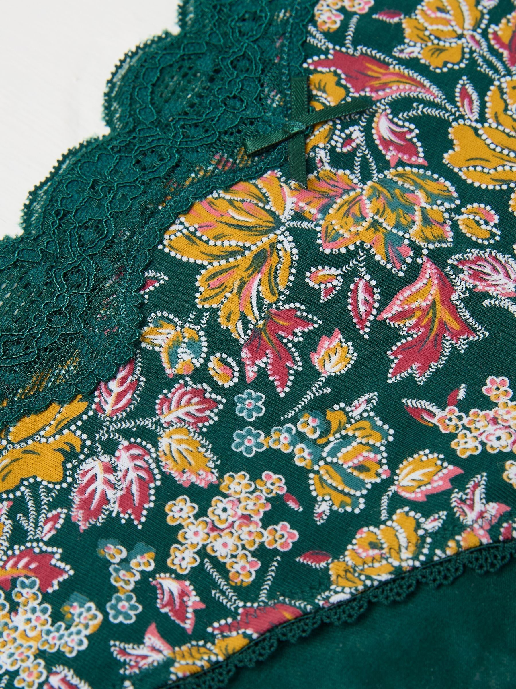 Teal Blue Folk Mini Knickers - Image 2 of 2