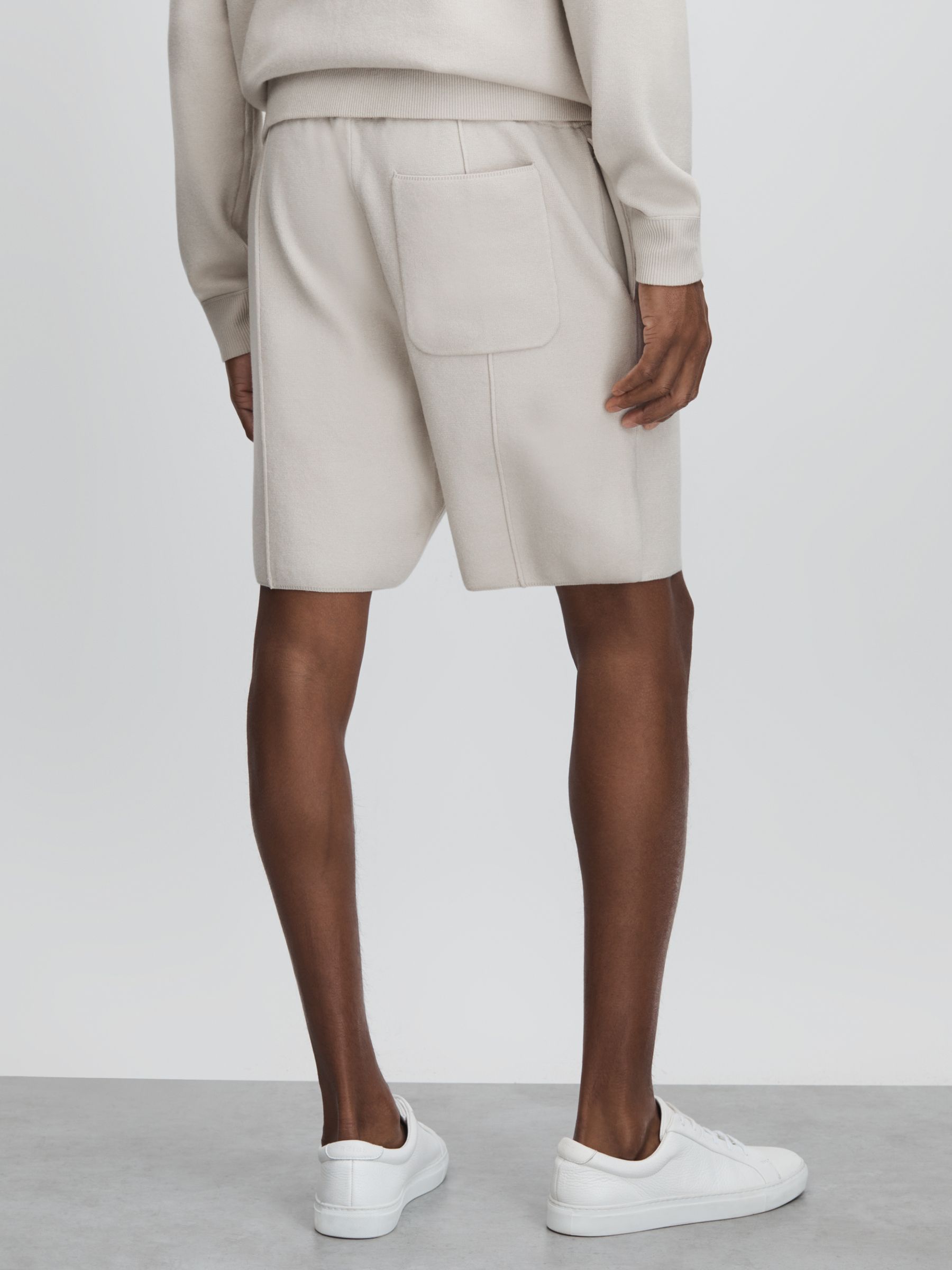 Paige Drawstring Sweat Shorts in Light Grey - Image 5 of 6