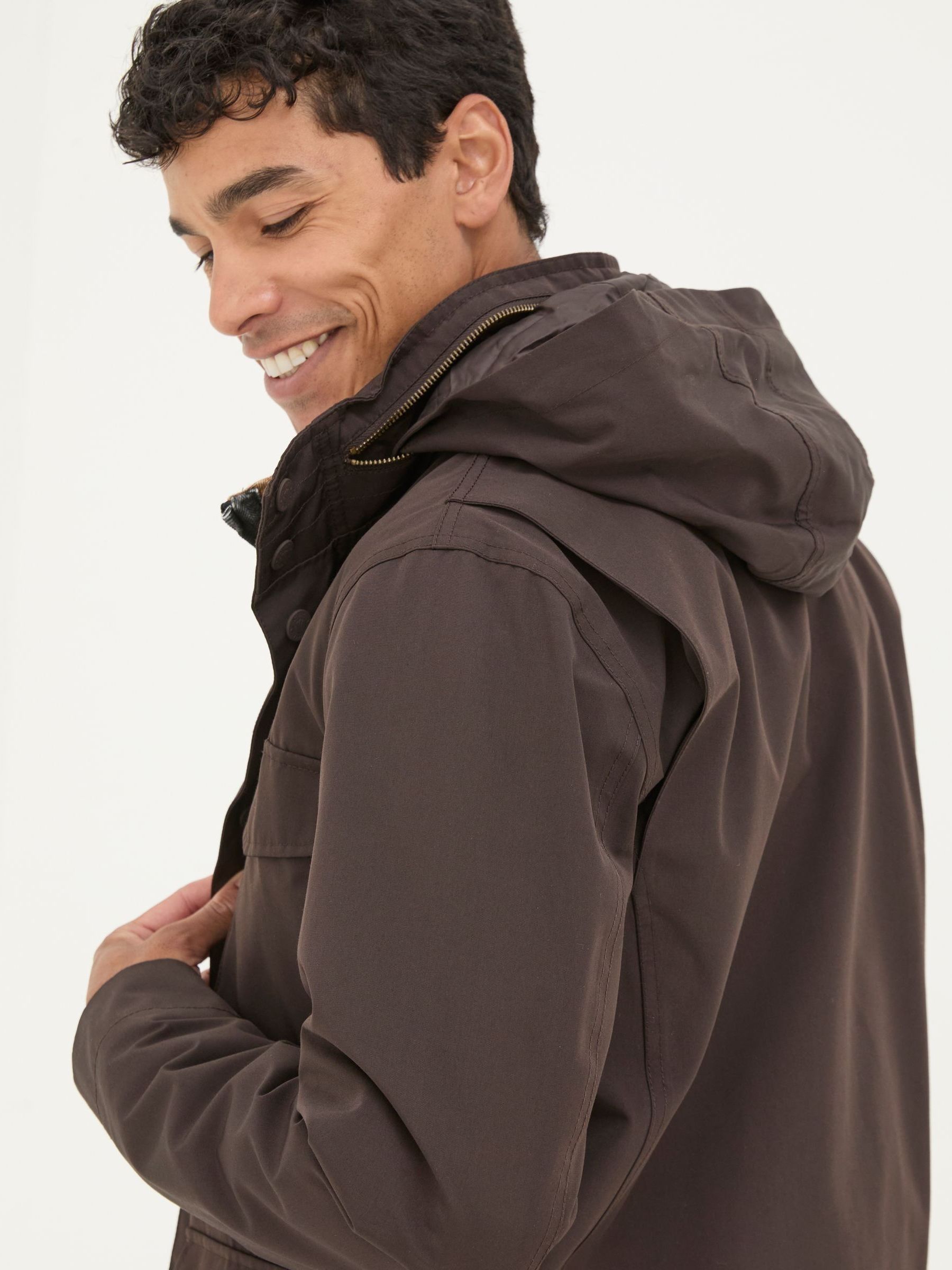 Truro Dark Brown Waterproof Jacket - Image 5 of 7