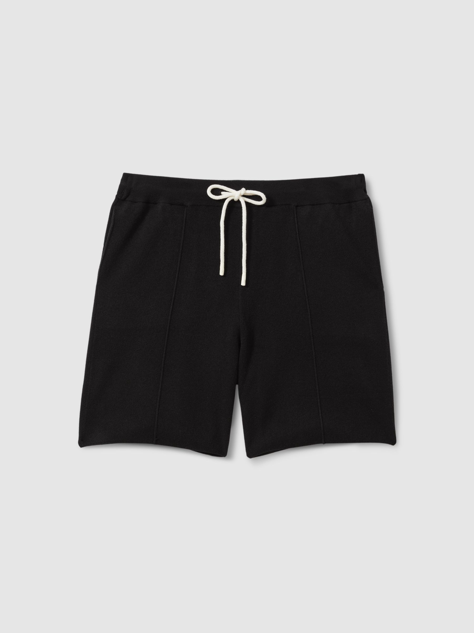 Paige Drawstring Sweat Shorts in Black - Image 2 of 6