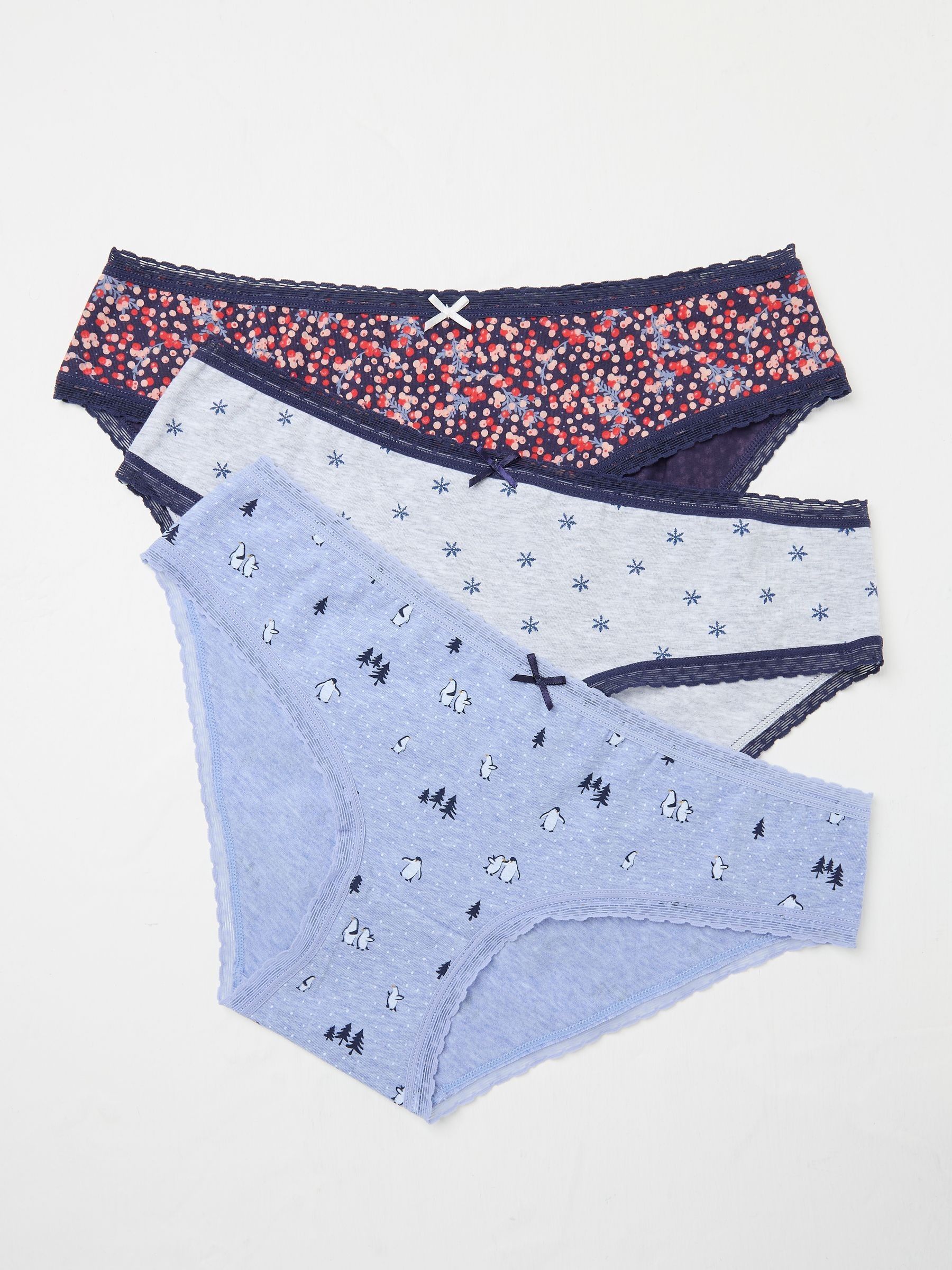 Multi 3 Pack Festive Mini Knickers - Image 1 of 2