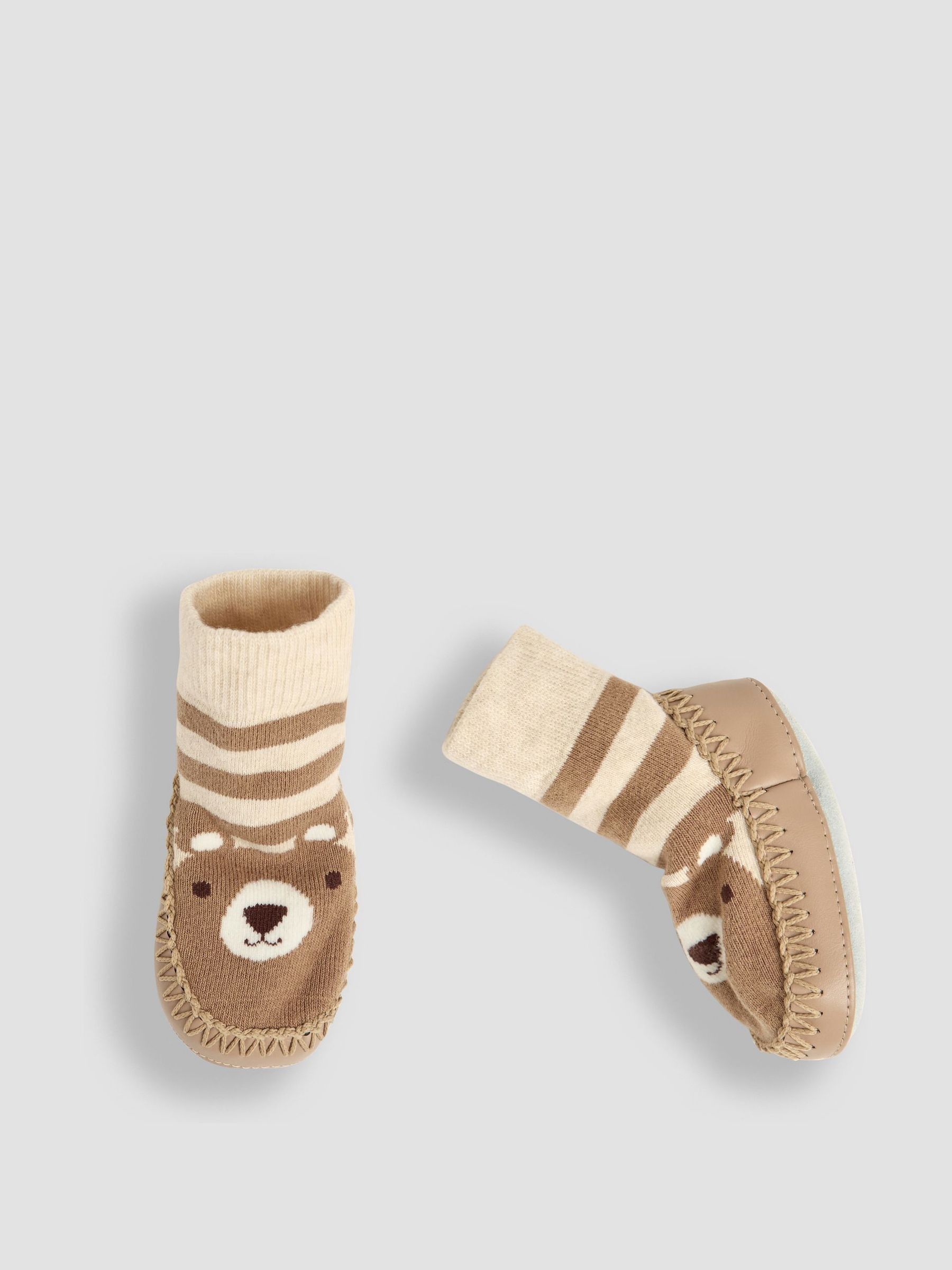 Brown Bear Moccasin Slipper Socks - Image 3 of 4
