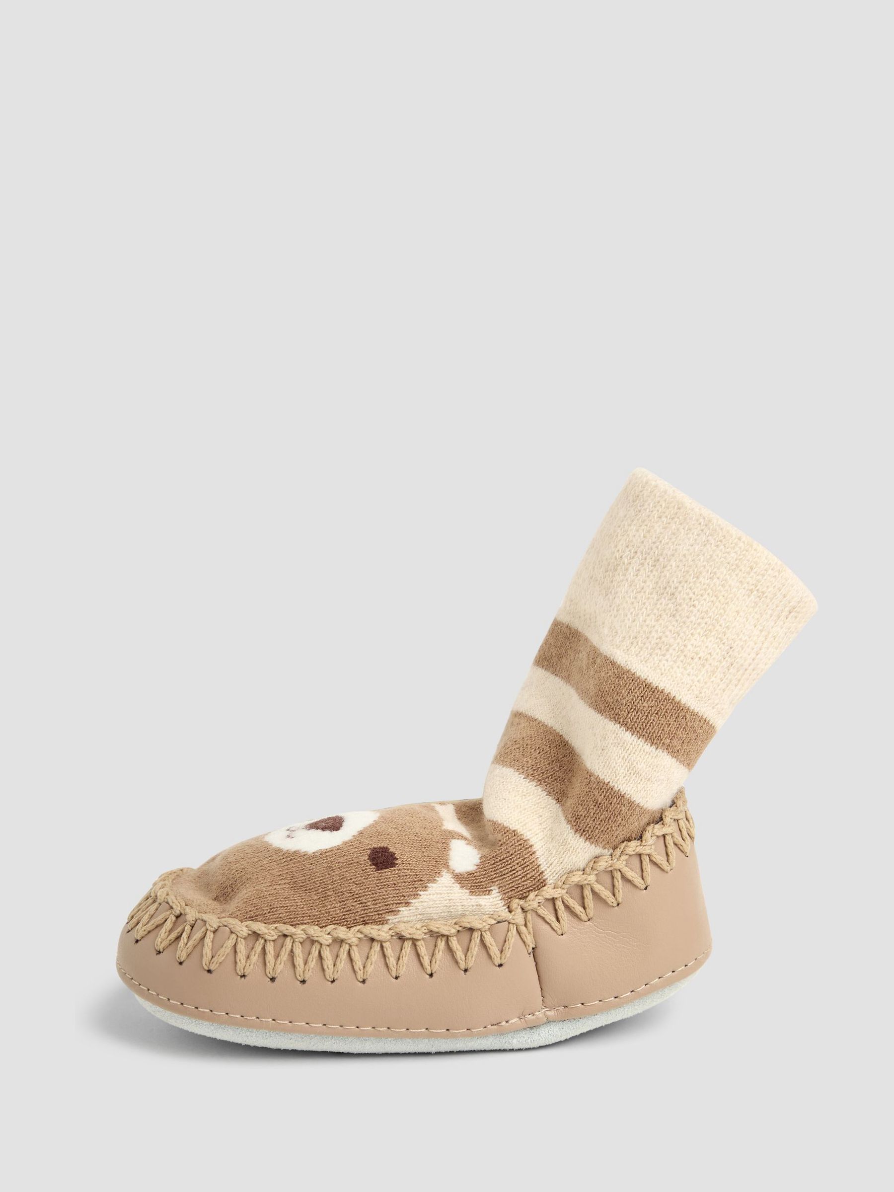 Brown Bear Moccasin Slipper Socks - Image 4 of 4