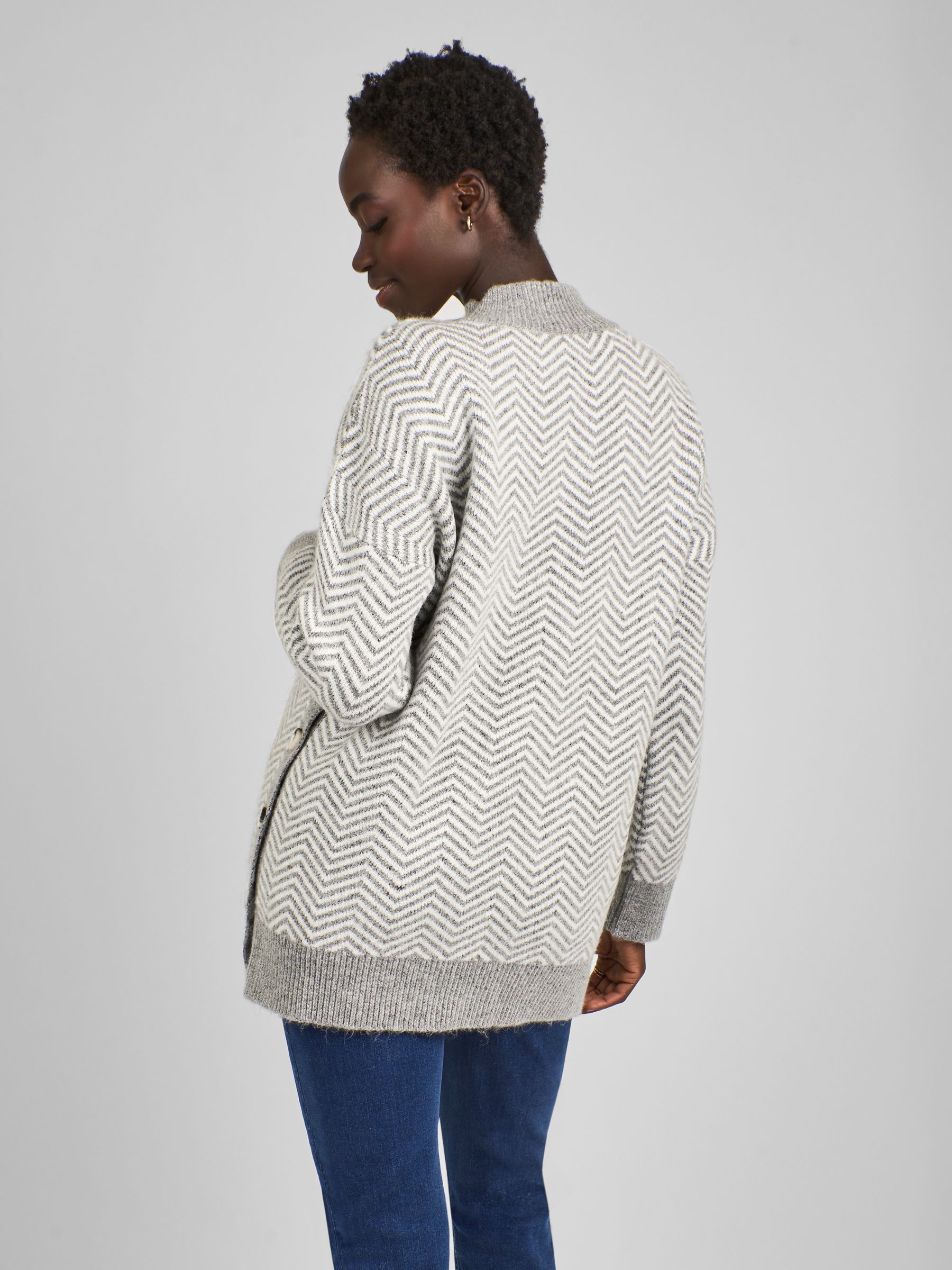 Charcoal Grey Maternity And Nursing Turtle Neck Jumper - Image 2 of 4