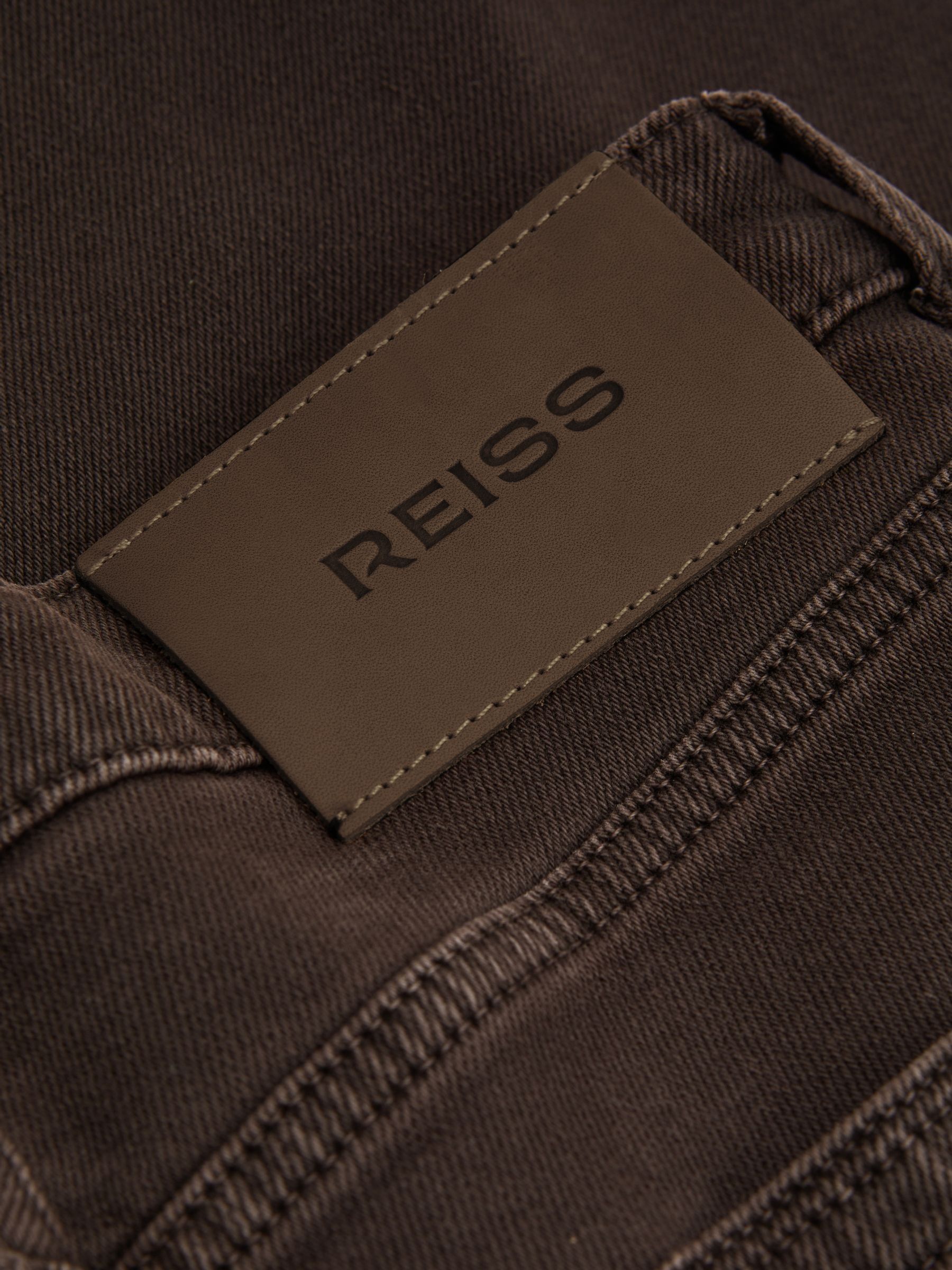Relaxed Garment Dyed Wide Leg Jeans in Chocolate - Image 5 of 5