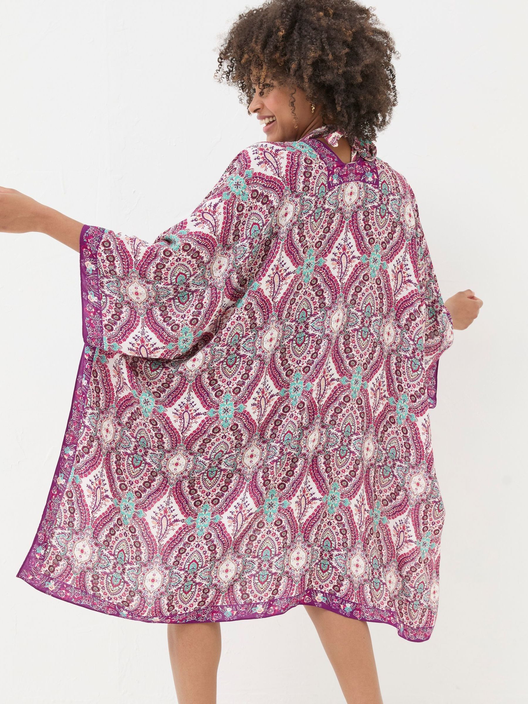 Haveli Multi Hues Short Kimono - Image 2 of 5 Haveli Multi Hues Short Kimono - Image 2 of 5