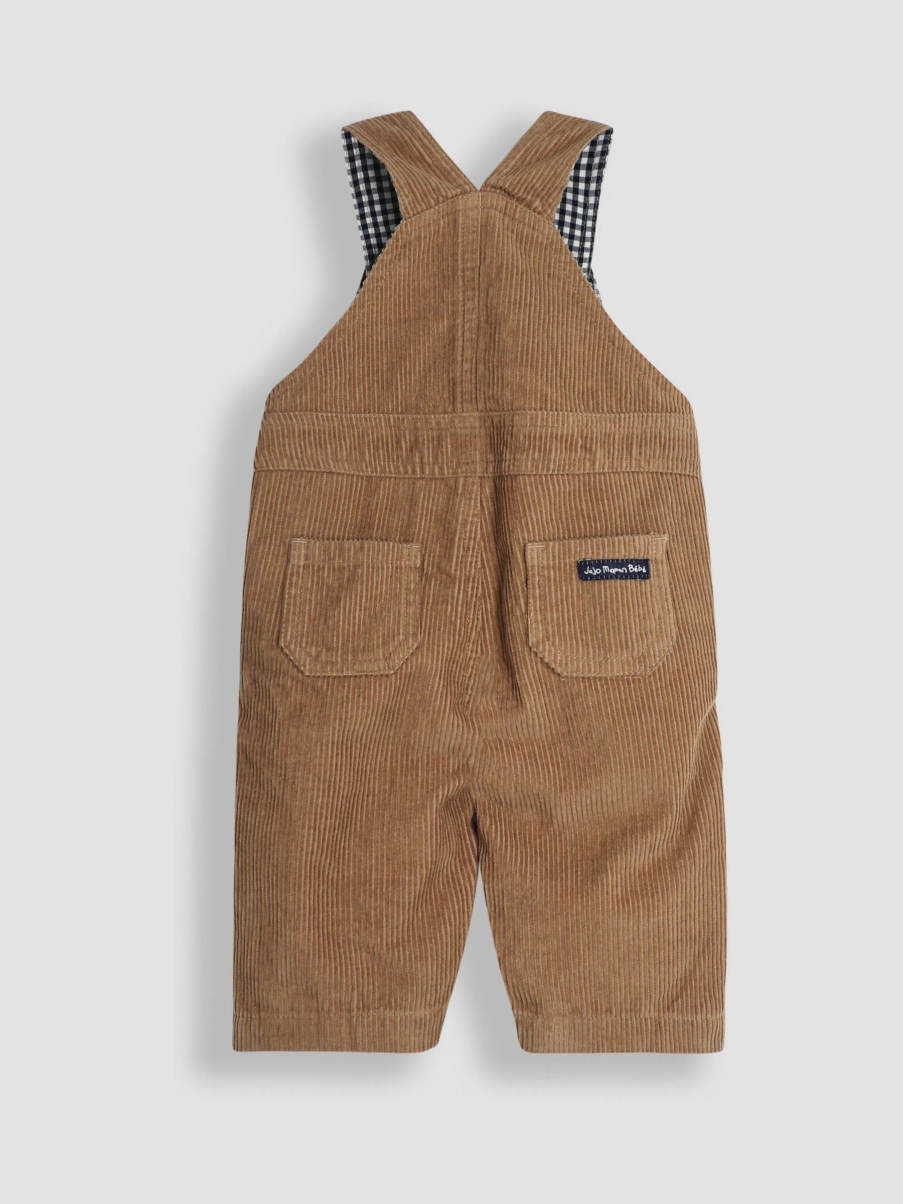 Stone 2-Piece Classic Cord Dungarees & Stripe Top Set - Image 3 of 6