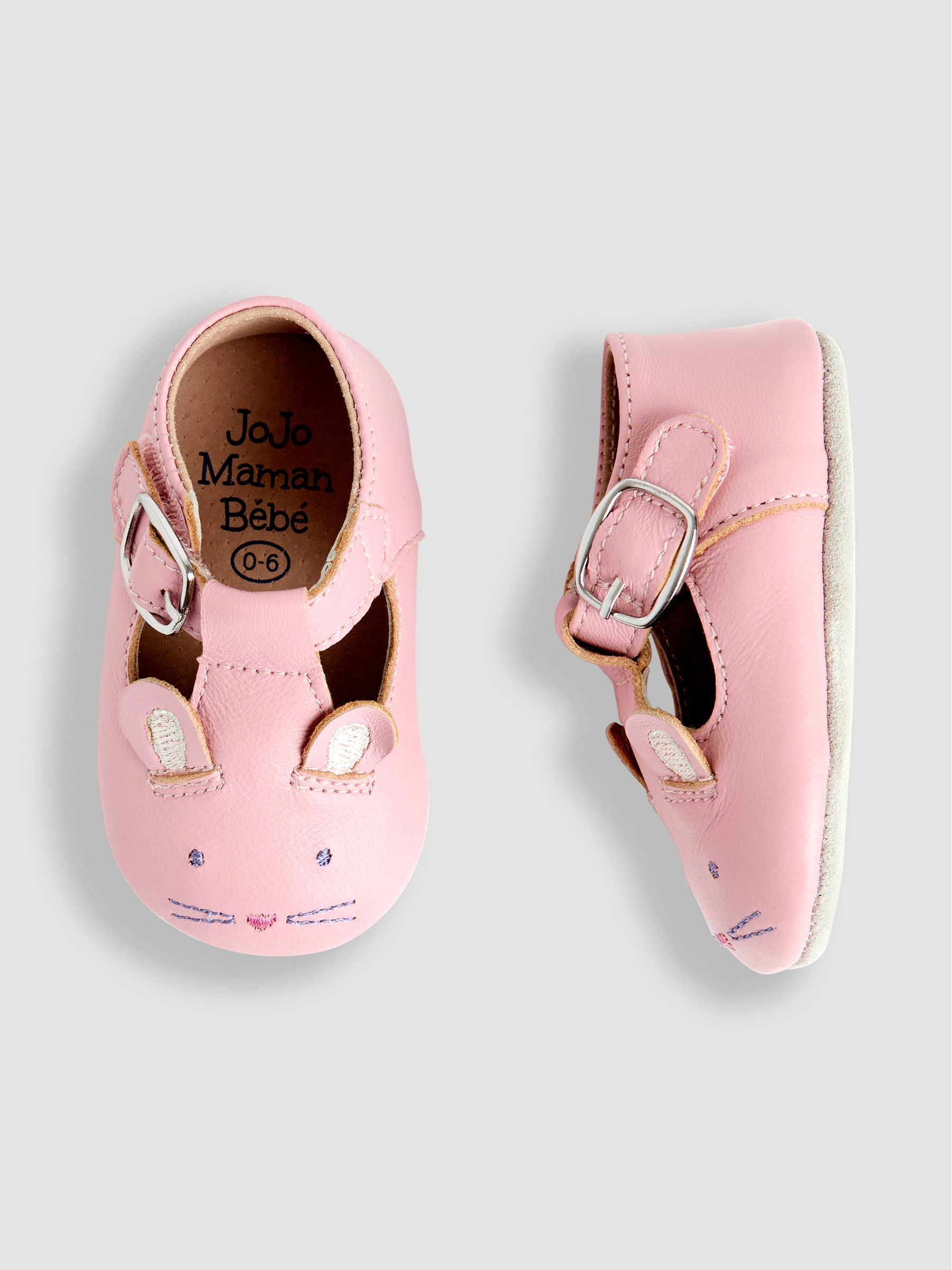 Pink Leather Pre-Walker Shoes - Image 3 of 4