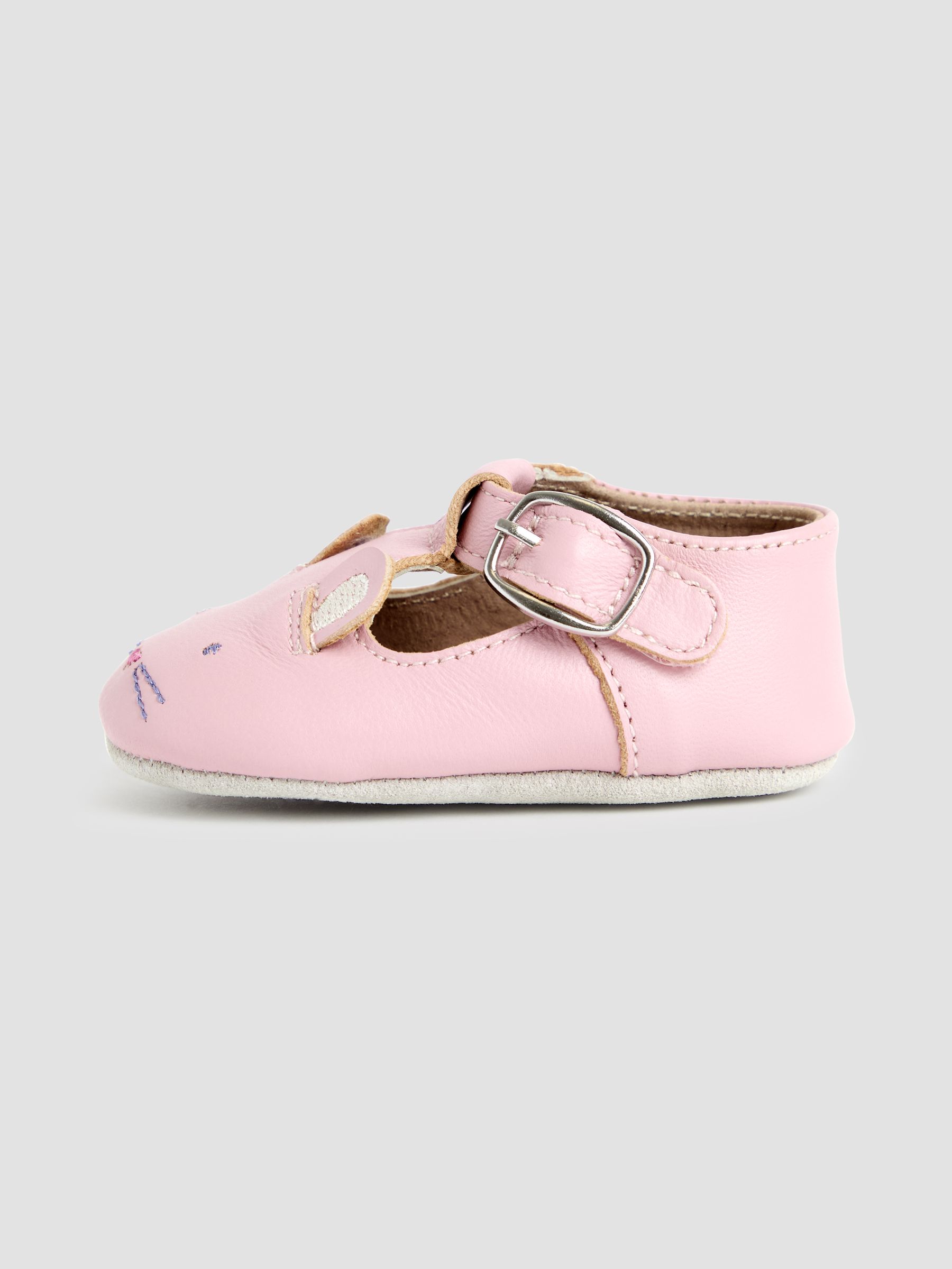 Pink Leather Pre-Walker Shoes - Image 4 of 4