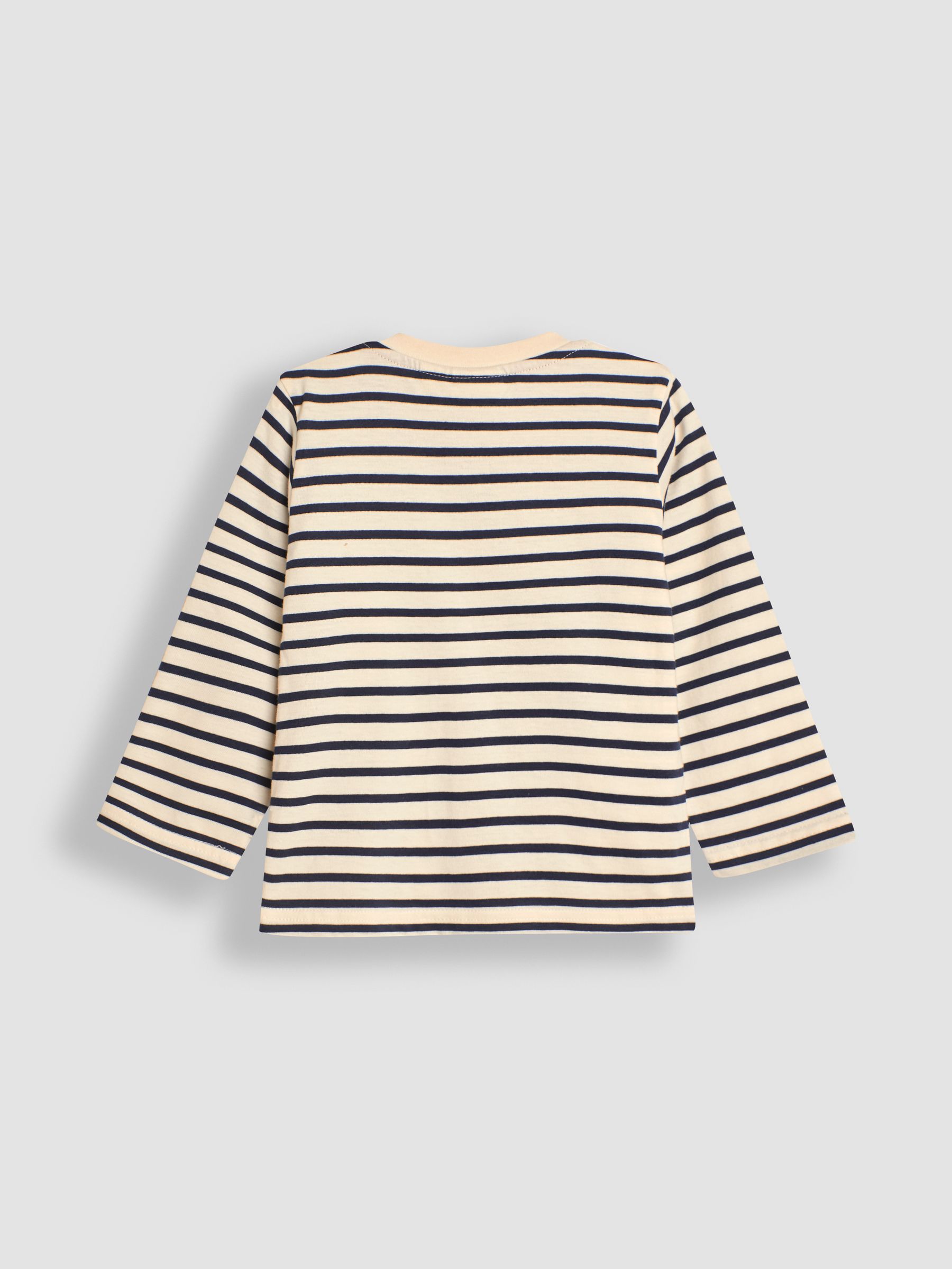 Ecru Navy Stripe Highland Cow Appliqué Top - Image 2 of 3
