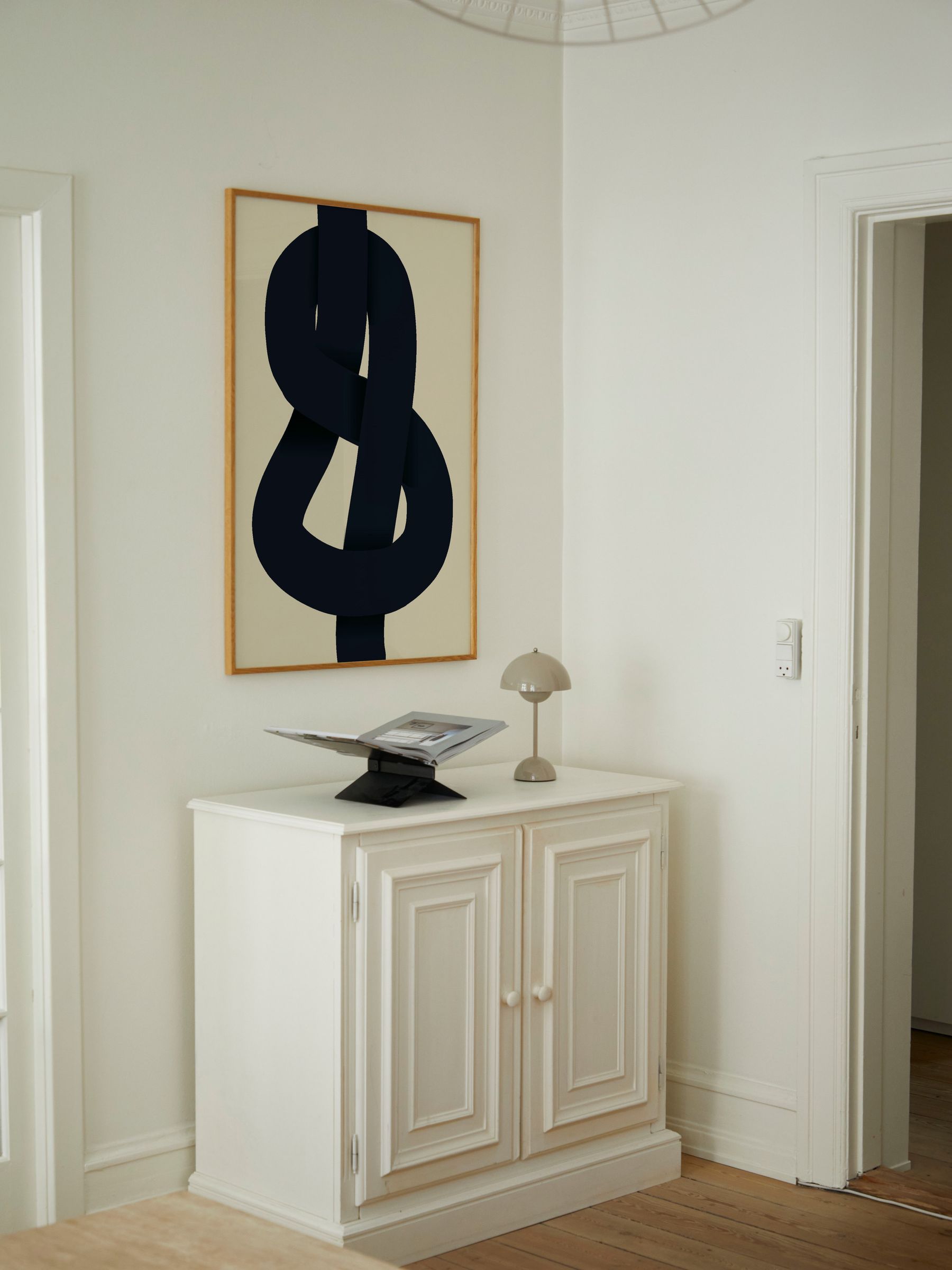 Paper Collective Black The Knot Framed Wall Art Print in Natural Oak Frame - Image 3 of 4