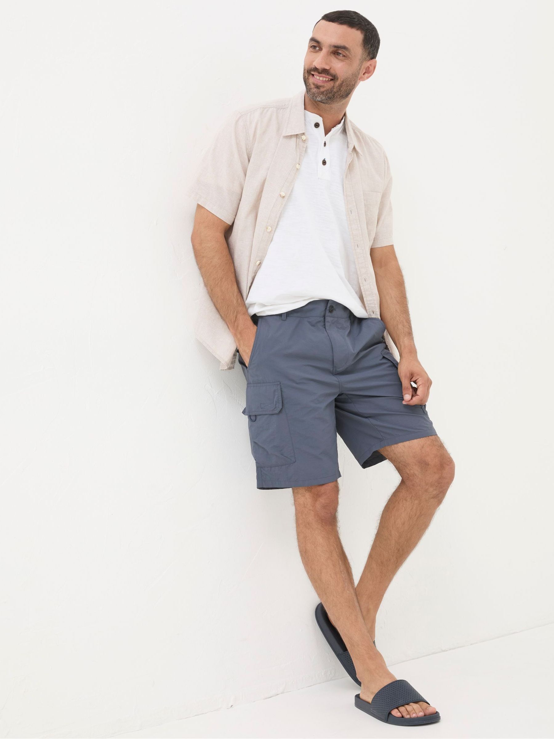 Blue Snowdon Hybrid Cargo Shorts - Image 2 of 5