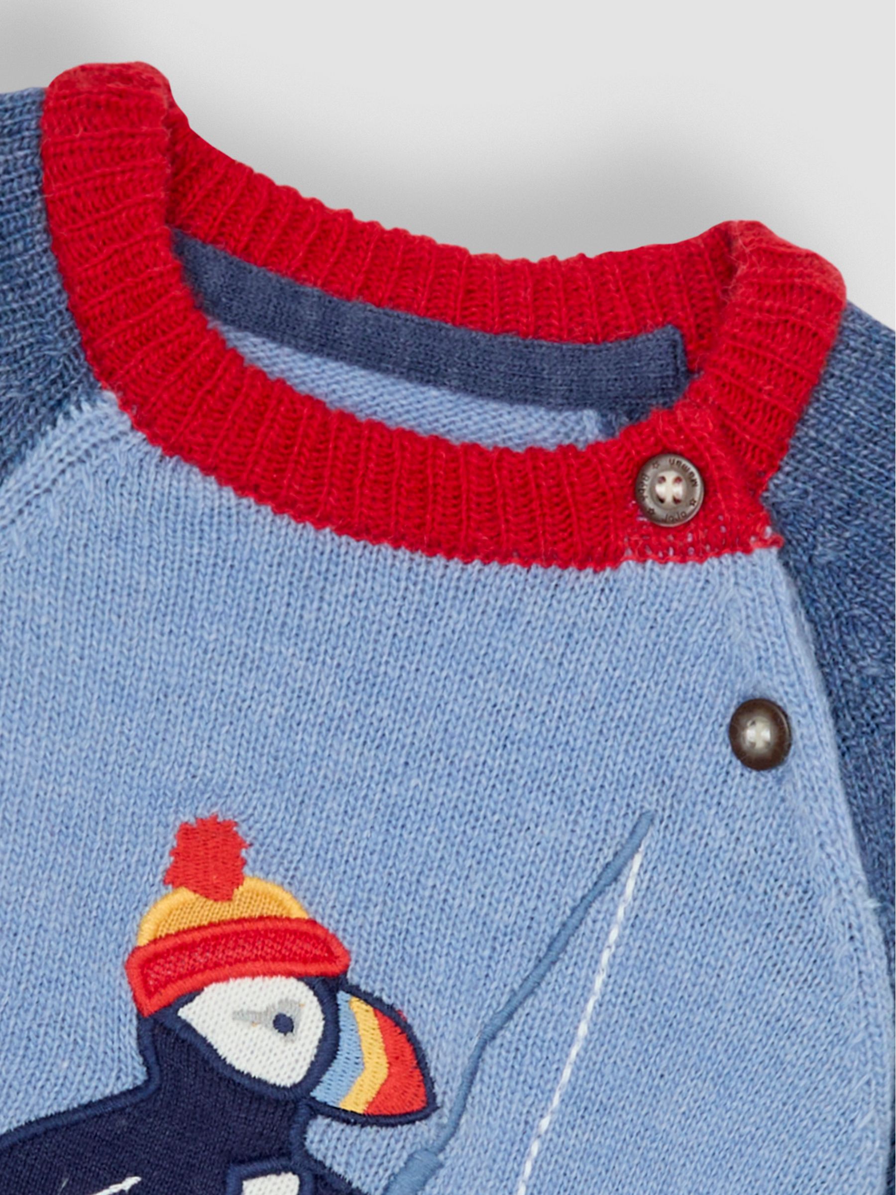 Blue Puffin Button Detail Jumper - Image 3 of 3