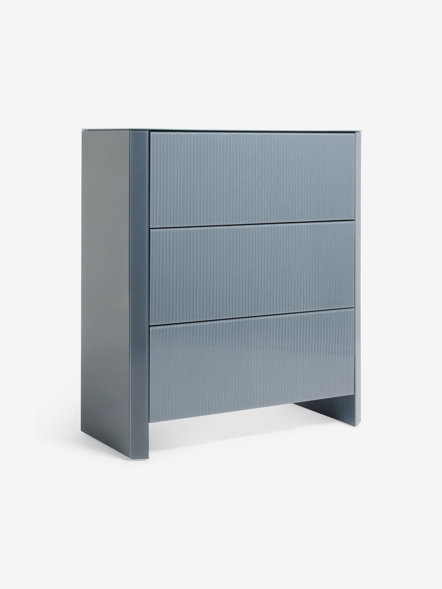 Eleni 3 Drawer Chest of Drawers in Blue Glass - Image 5 of 6