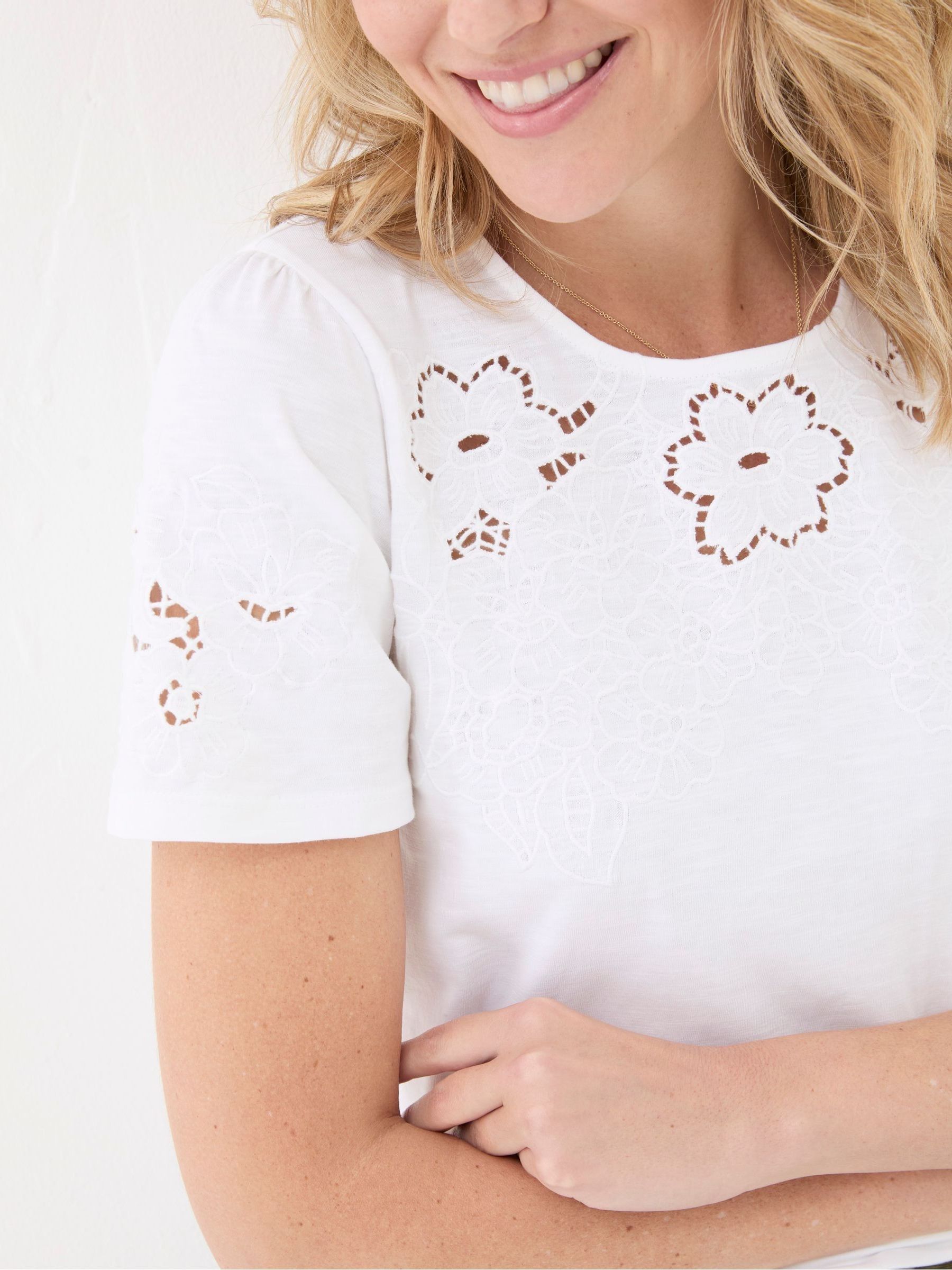 Toni White Lace T-Shirt - Image 3 of 5