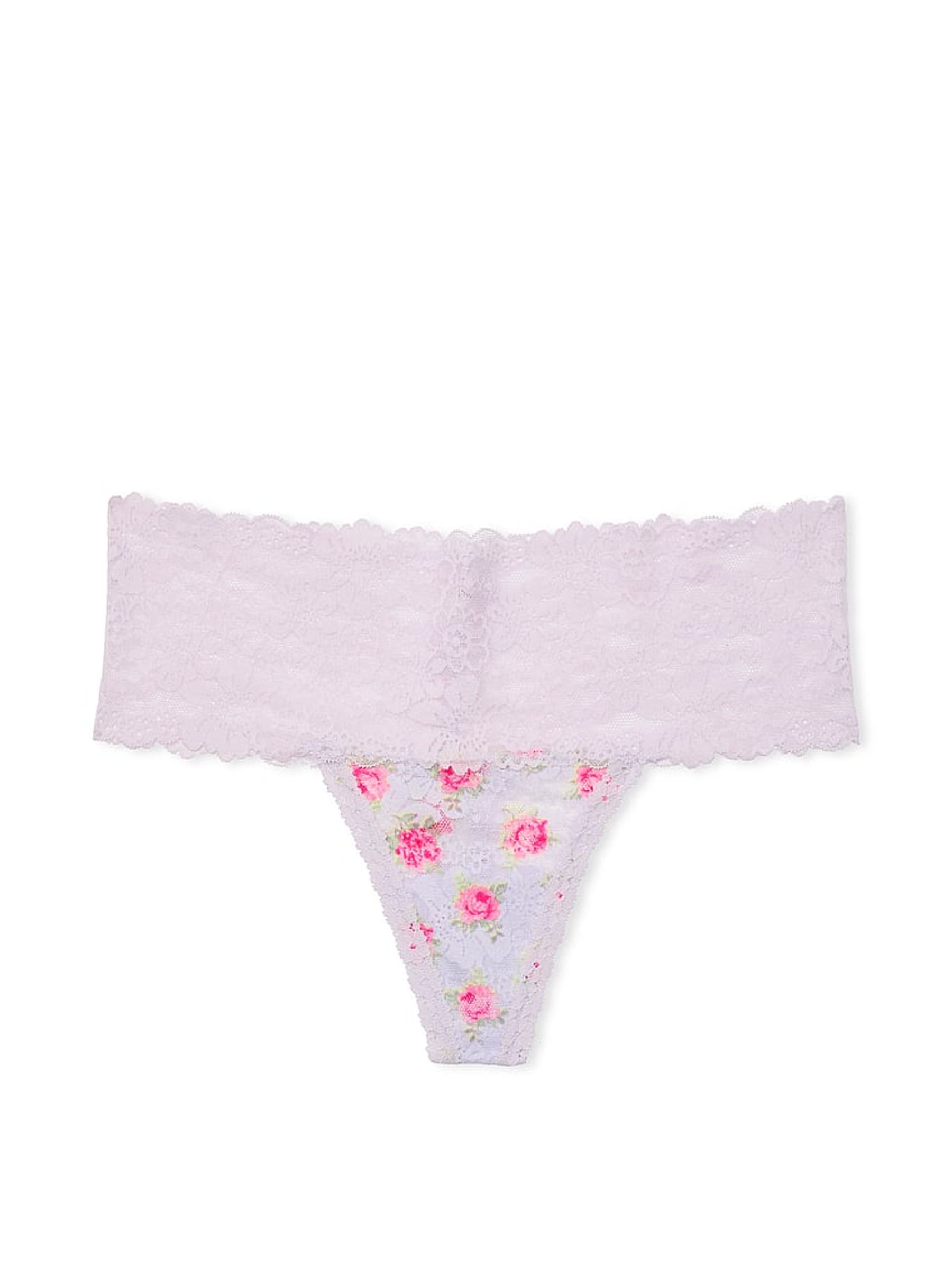 Purple Whisper Hipster Thong Floral Lace Knickers - Image 3 of 3