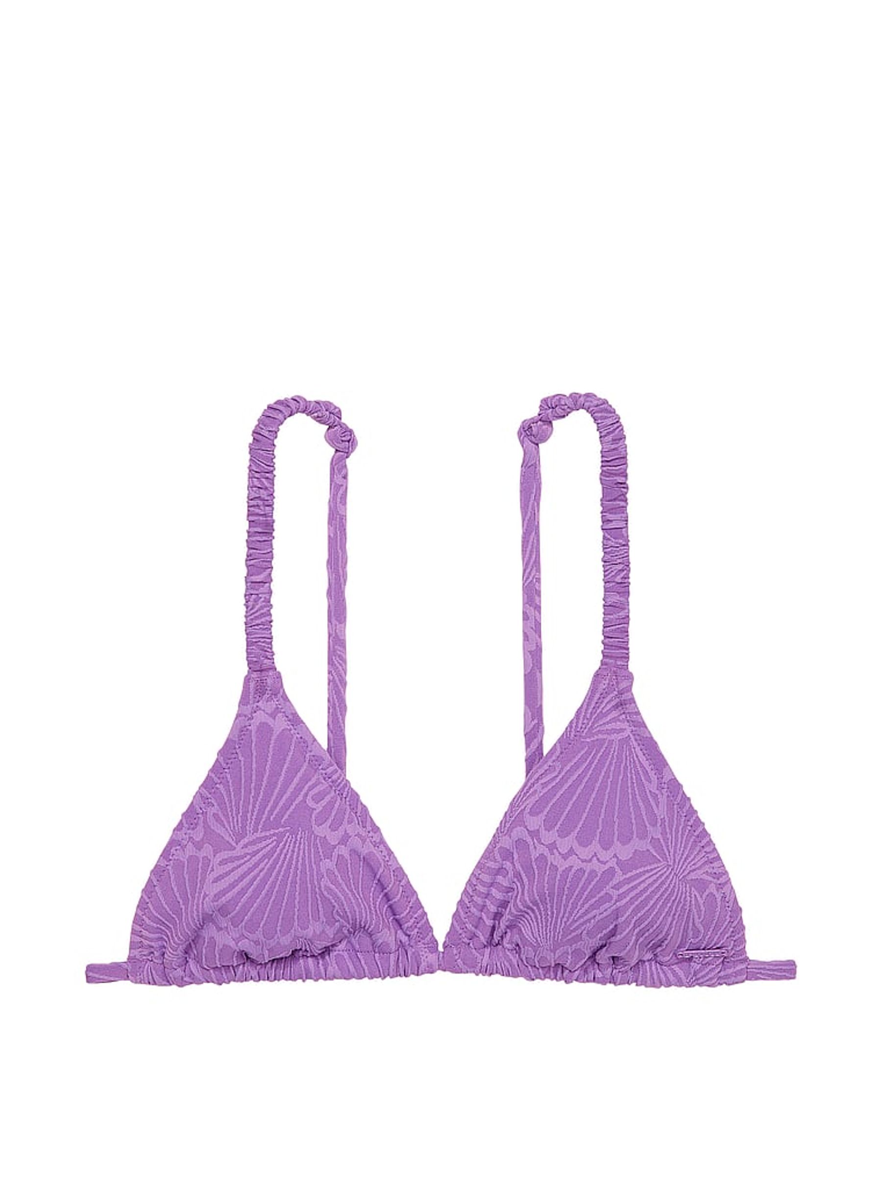 Glazed Violet Purple Triangle Swim Bikini Top - Image 3 of 3