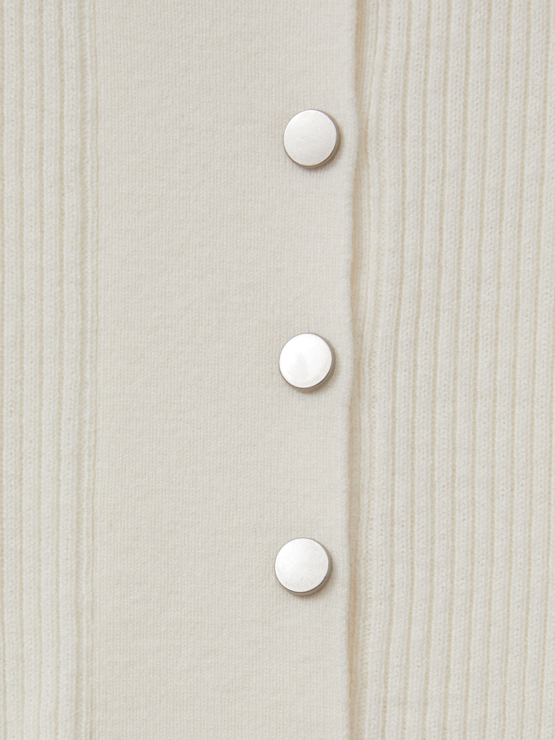 Wool Blend Button Detail Top in Ivory - Image 6 of 6