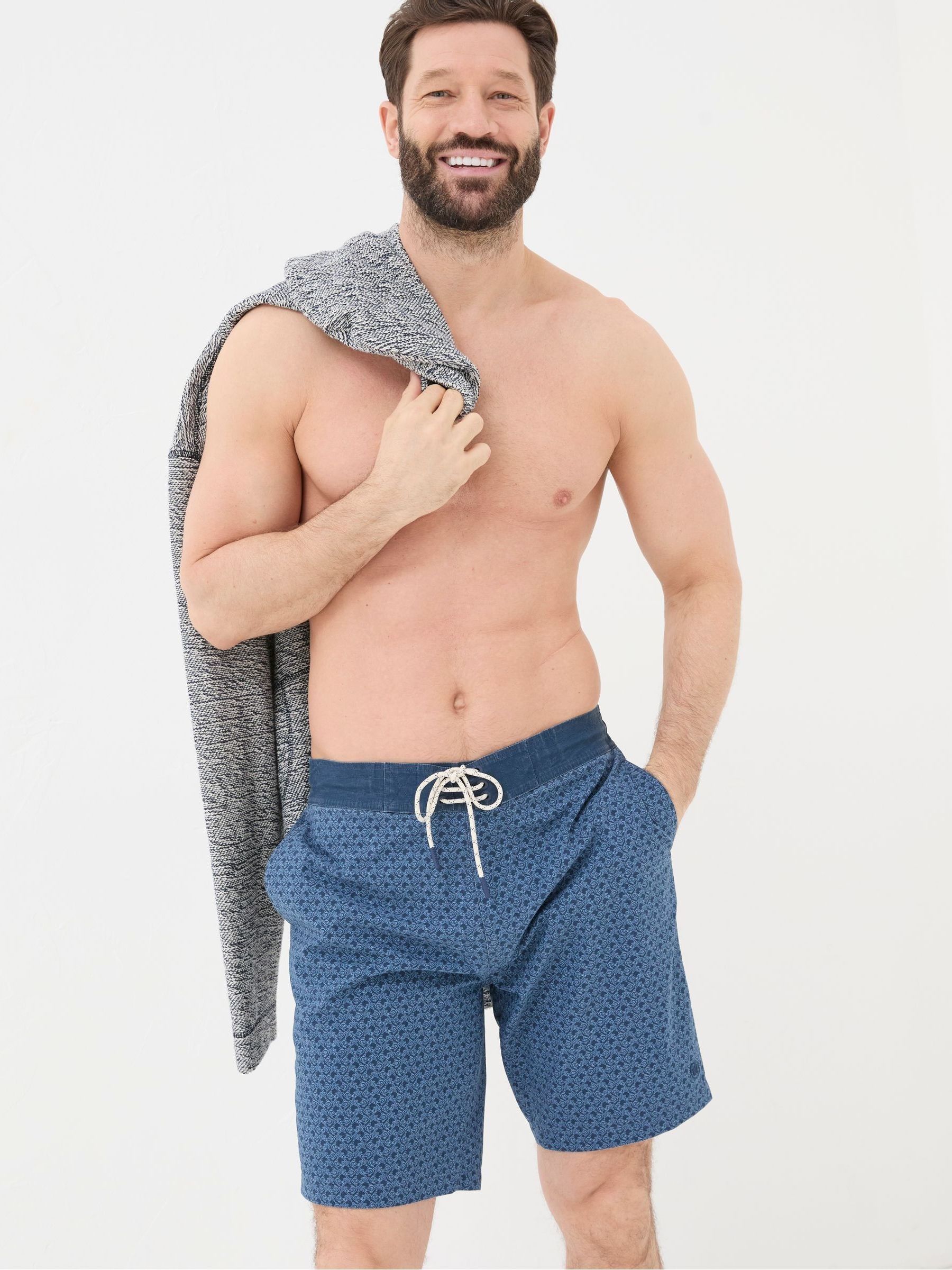 Camber Blue Star Fish Swim Shorts - Image 1 of 5